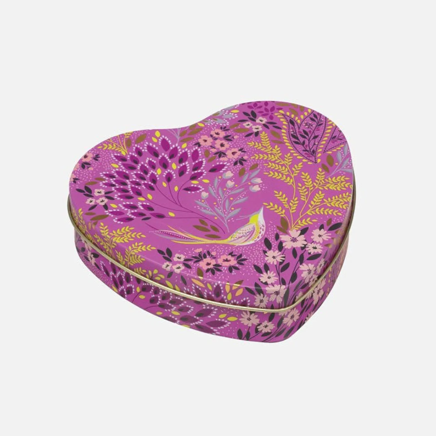 Haveli Garden Plum Songbird Small Heart Tin