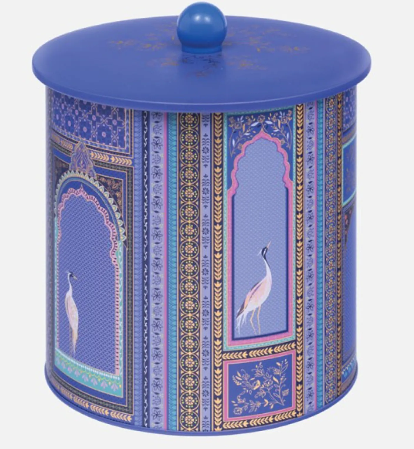 Purple Lattice Windows Biscuit Barrel