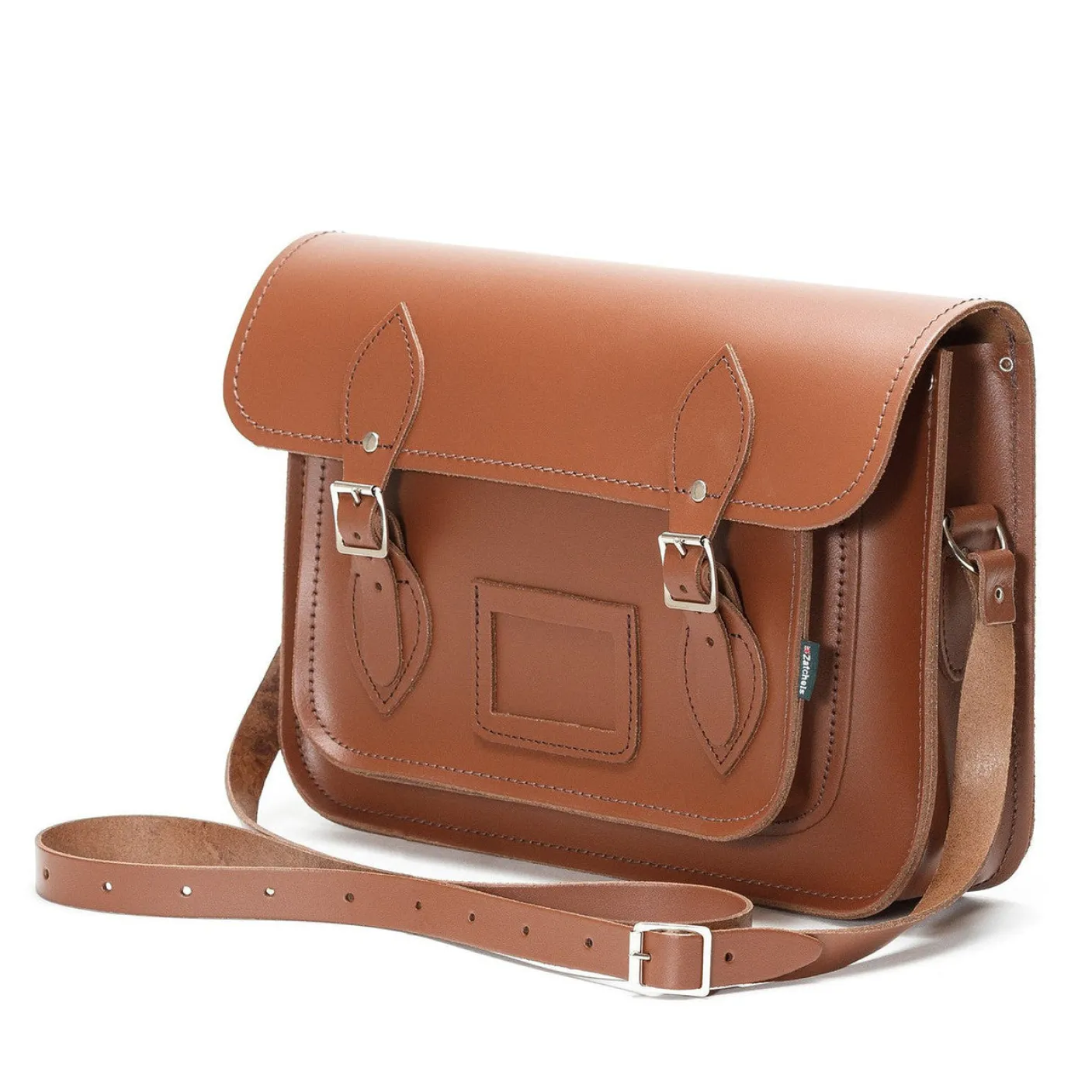 Zatchels Handmade Leather Classic Satchel - Chestnut