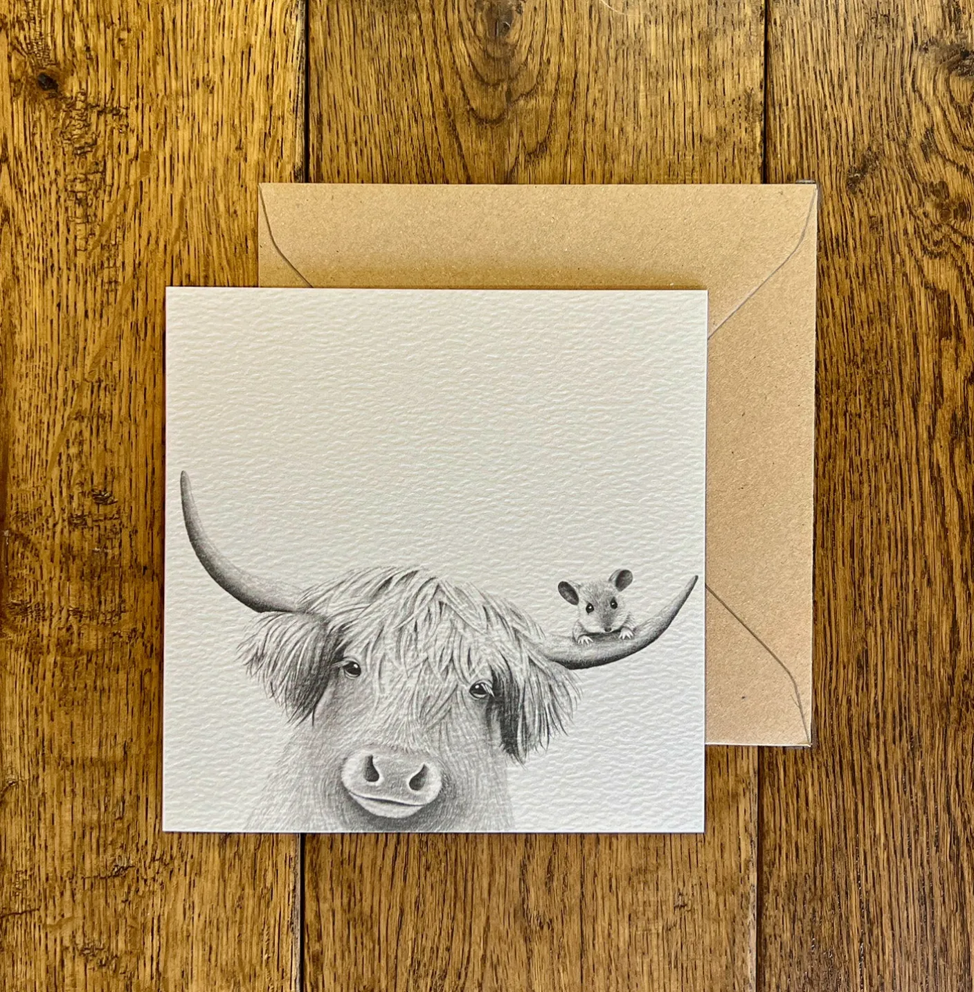 Moo and Mouse Greetings Card