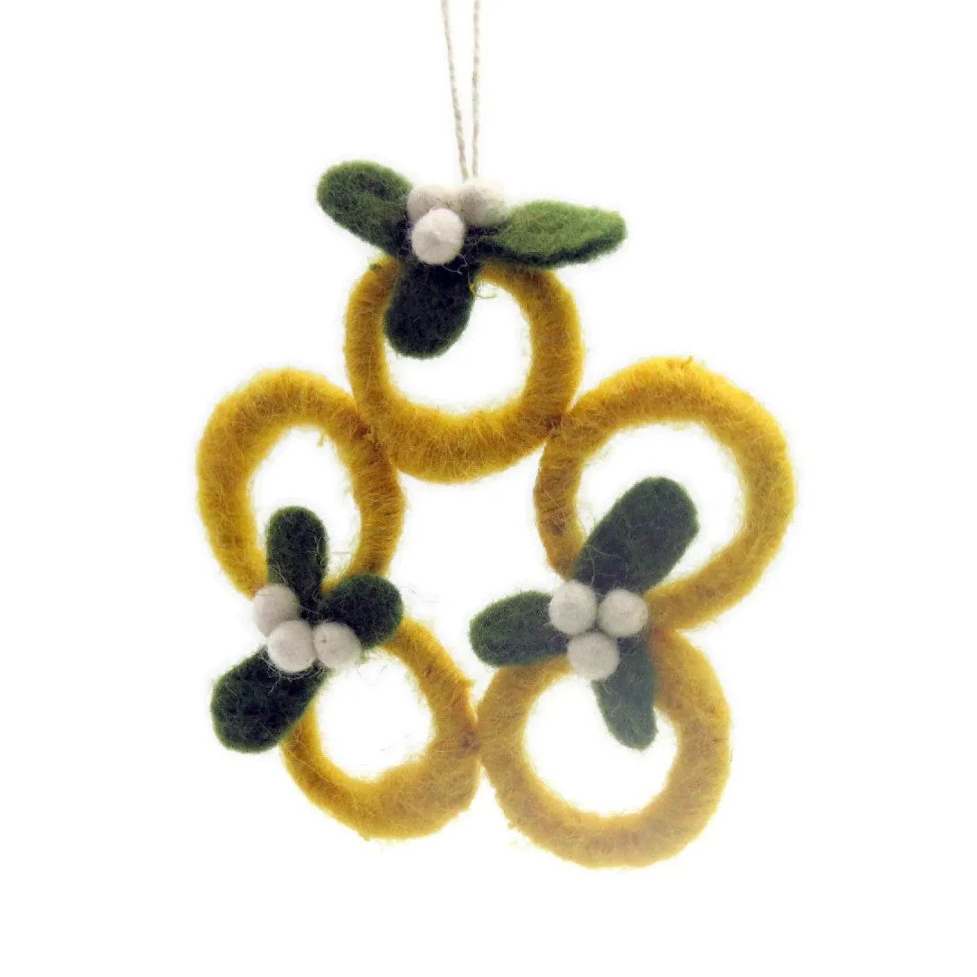 5 Gold Rings Felt Decoration