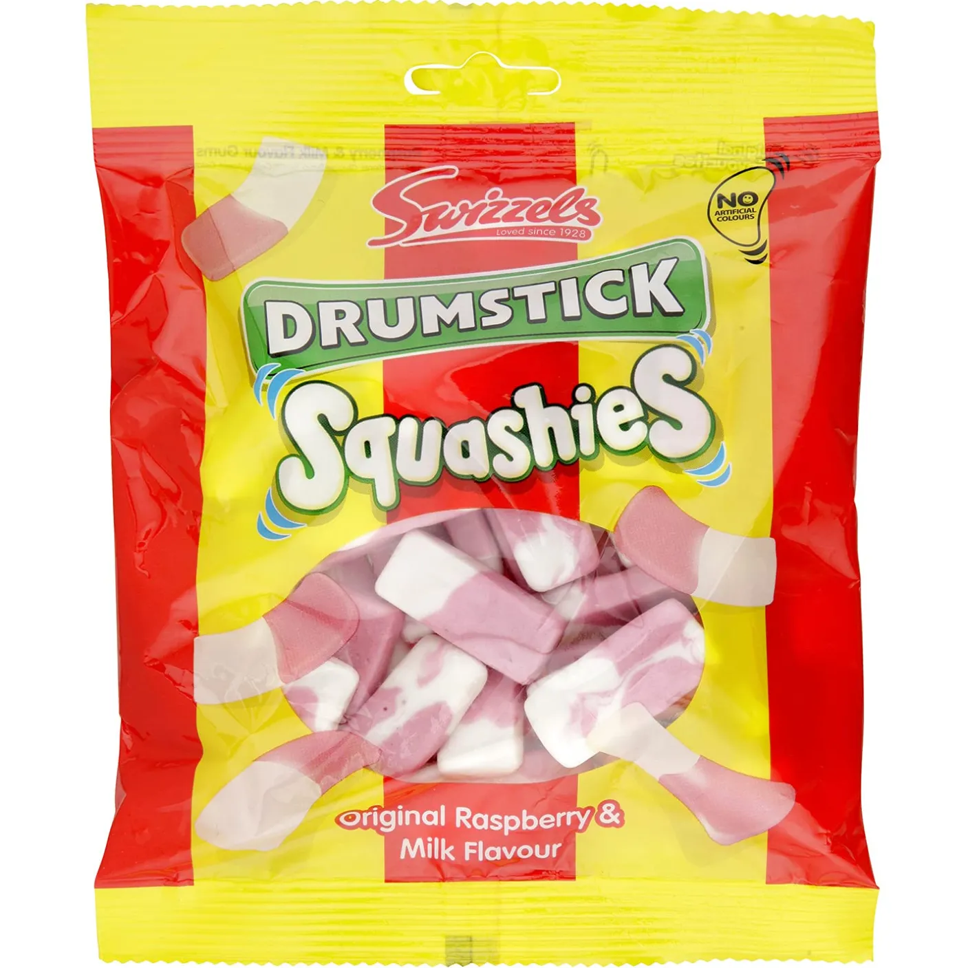 Swizzels Drumstick Original Raspberry & Milk Flavor Squashies