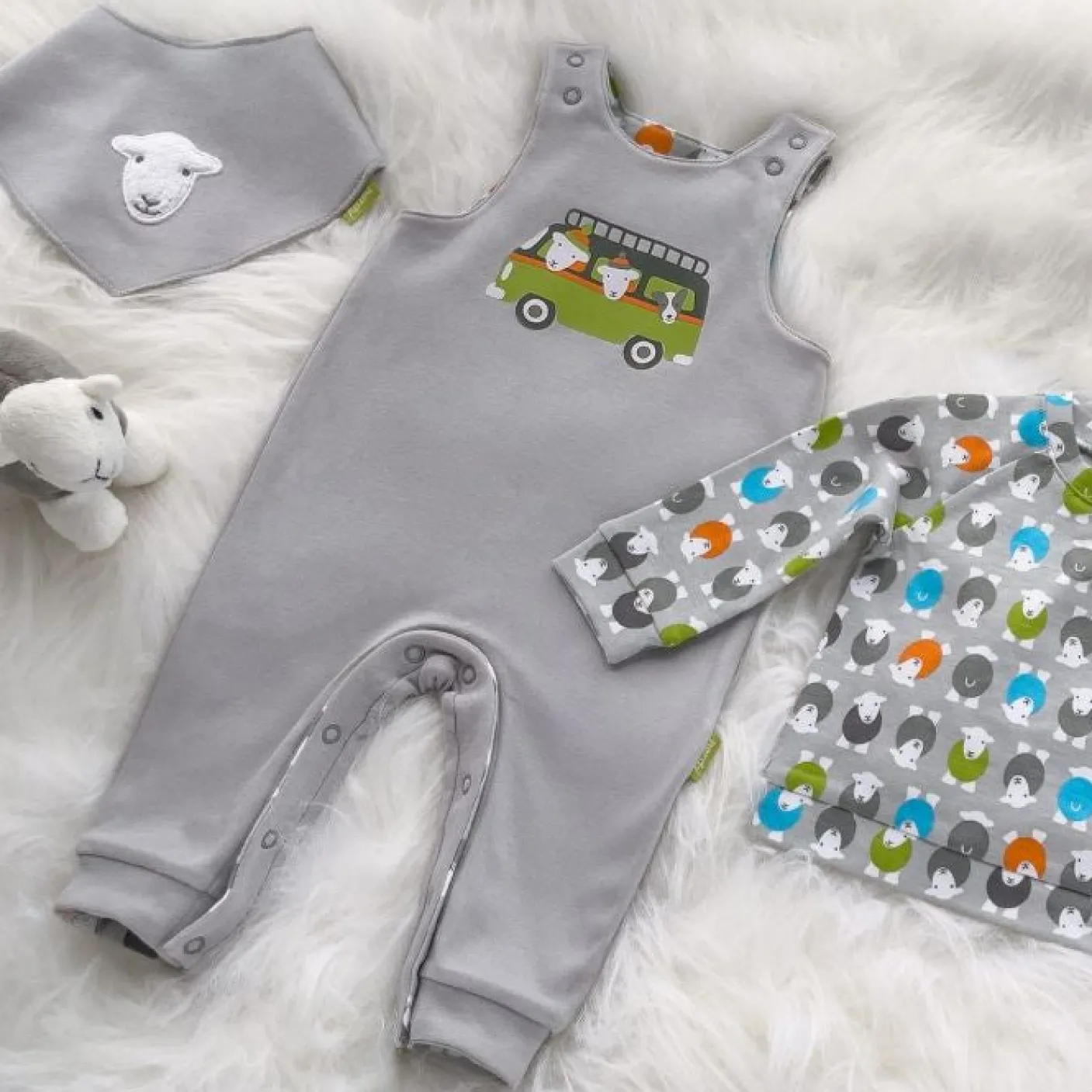 Herdy Camper Baby Reversible Overalls