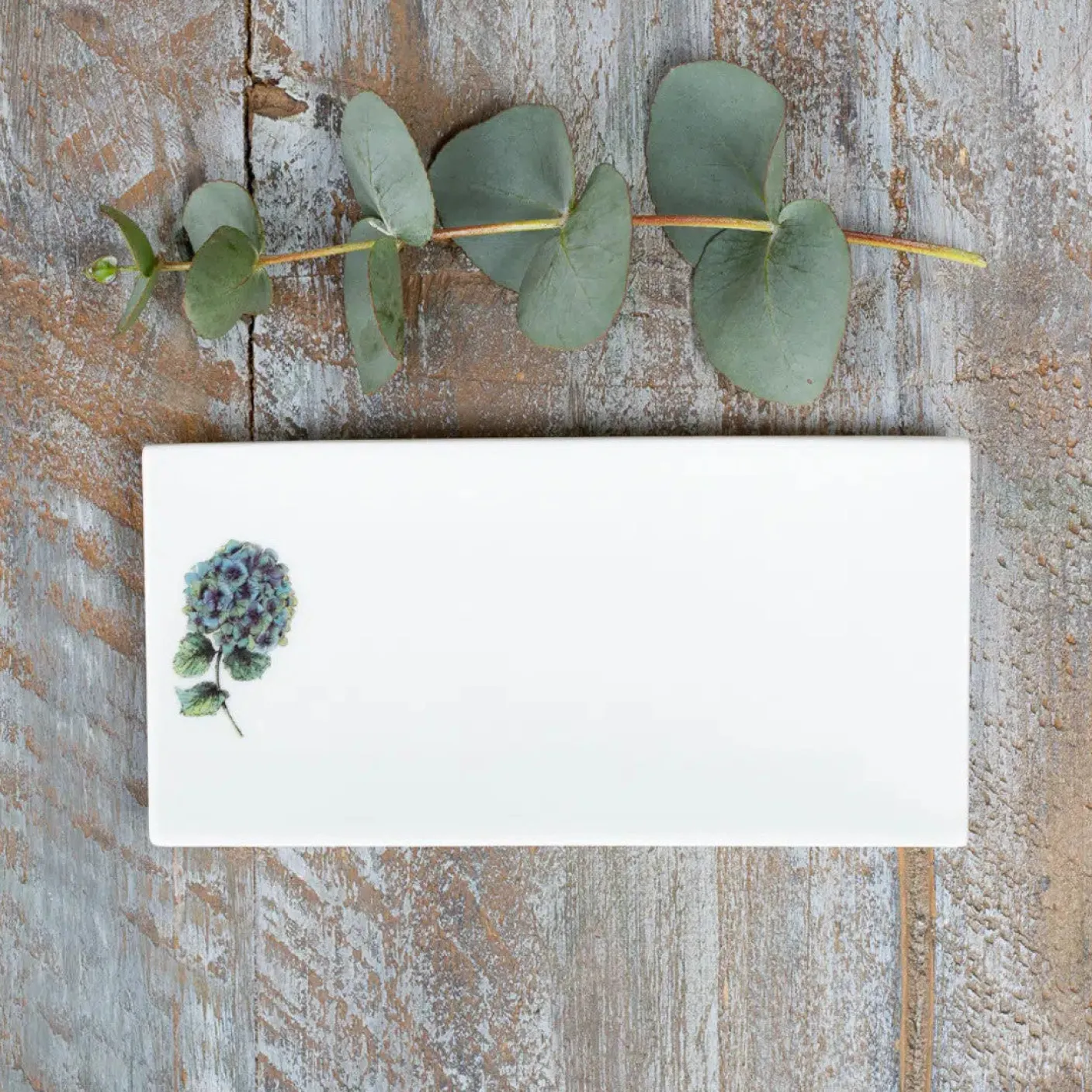 Hydrangea Bone China Rectangular Soap Dish