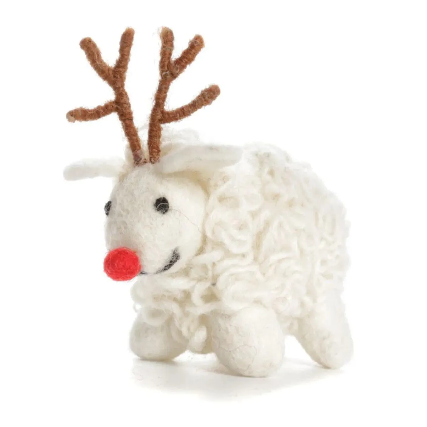 Sheep with Antlers Felt Decoration