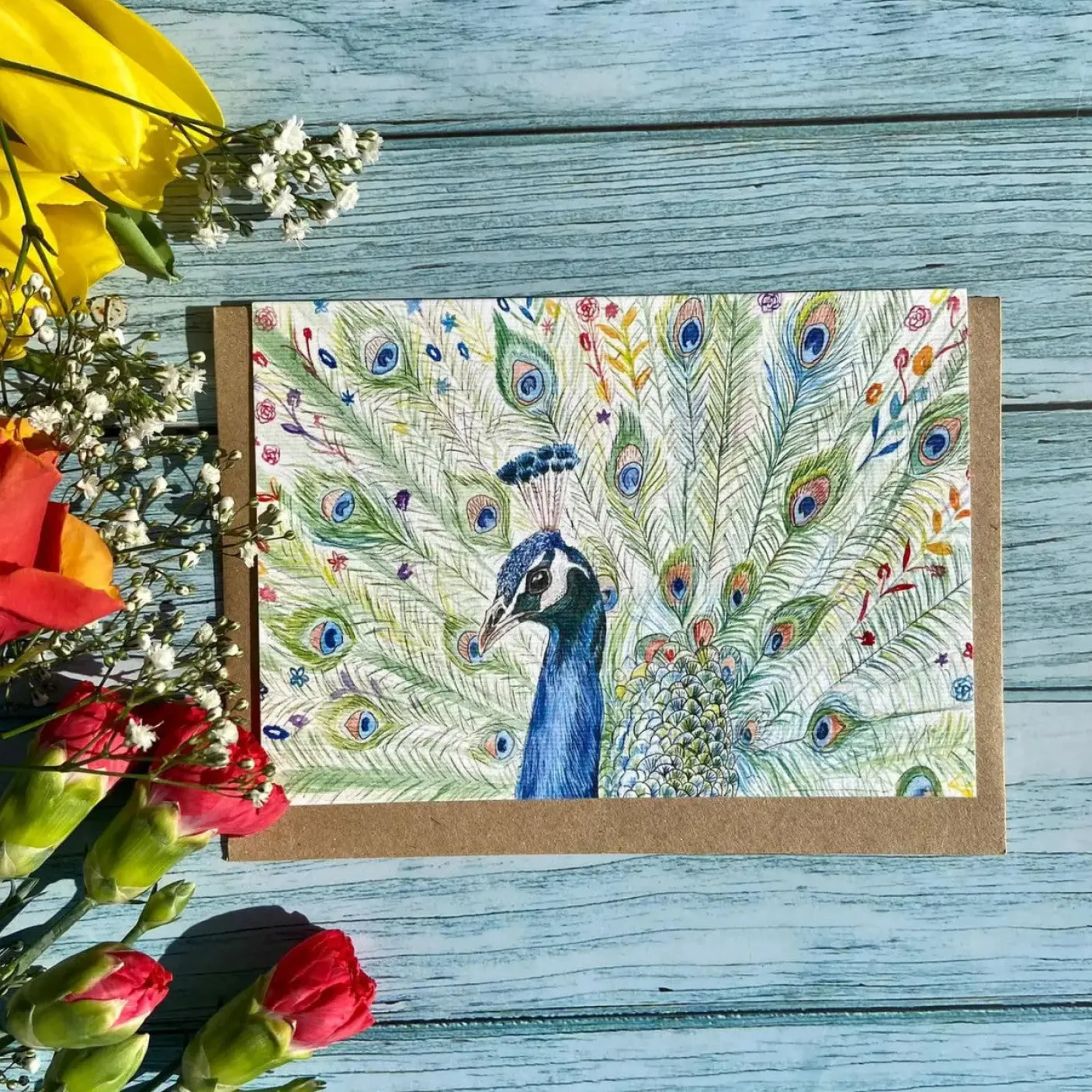 Picasso The Peacock Eco-card