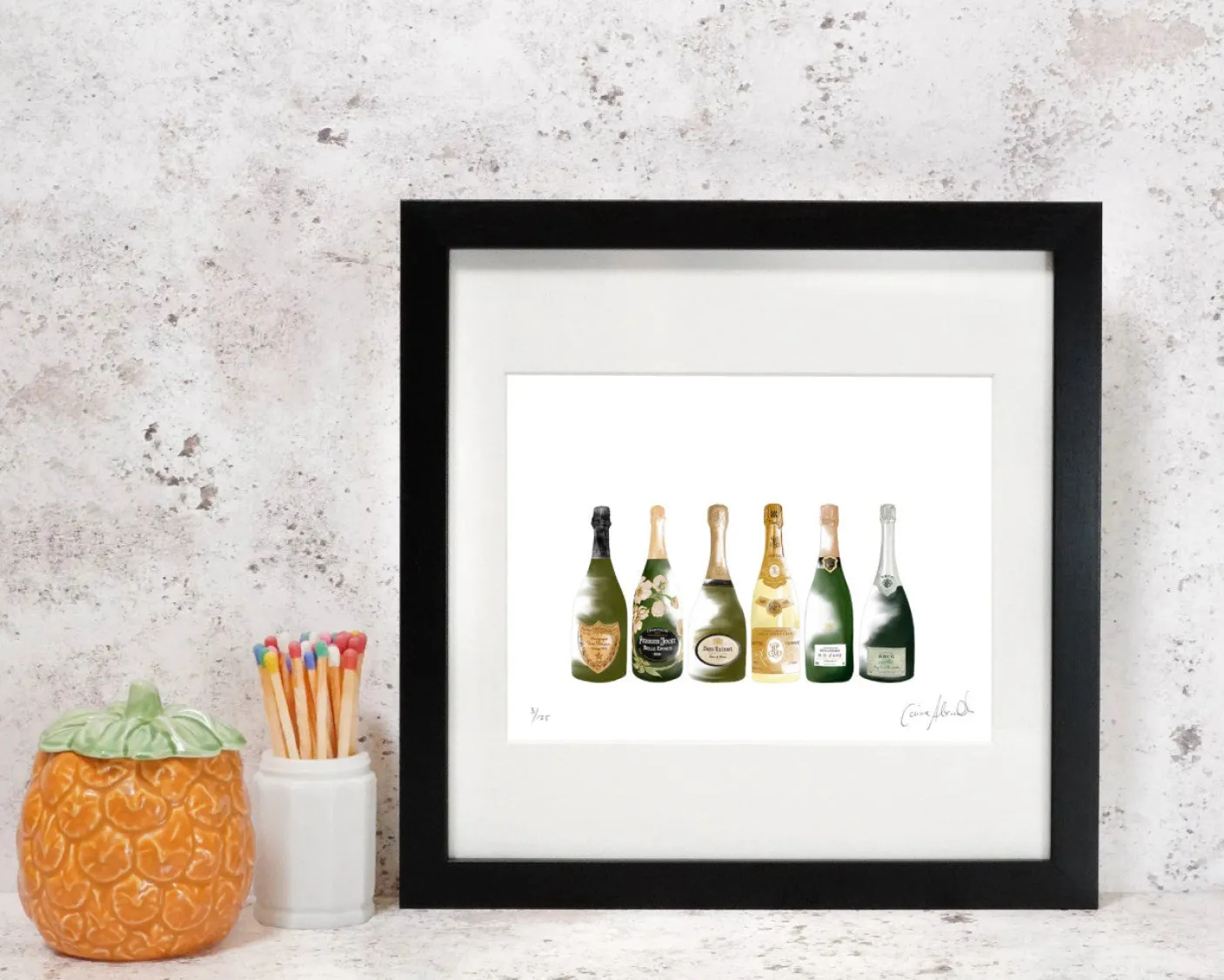 Champagne Framed Print by Corinne Alexander