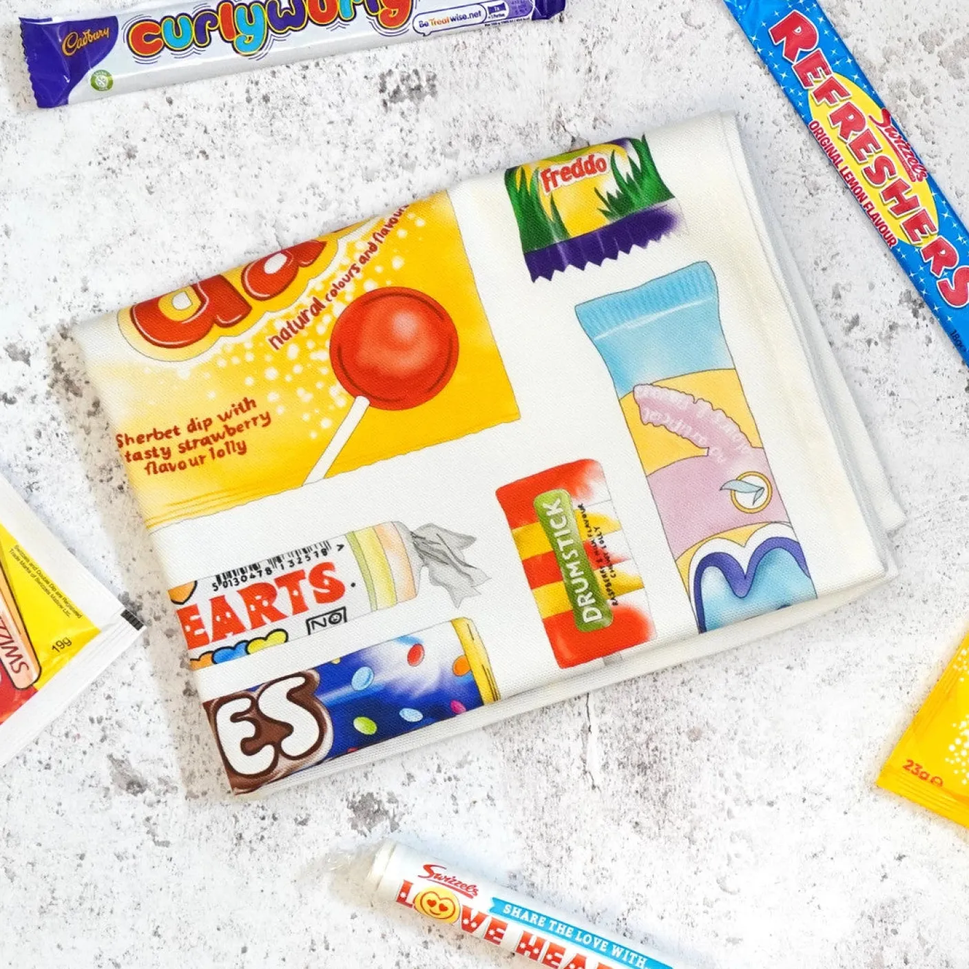 Sweeties Tea Towel by Corinne Alexander