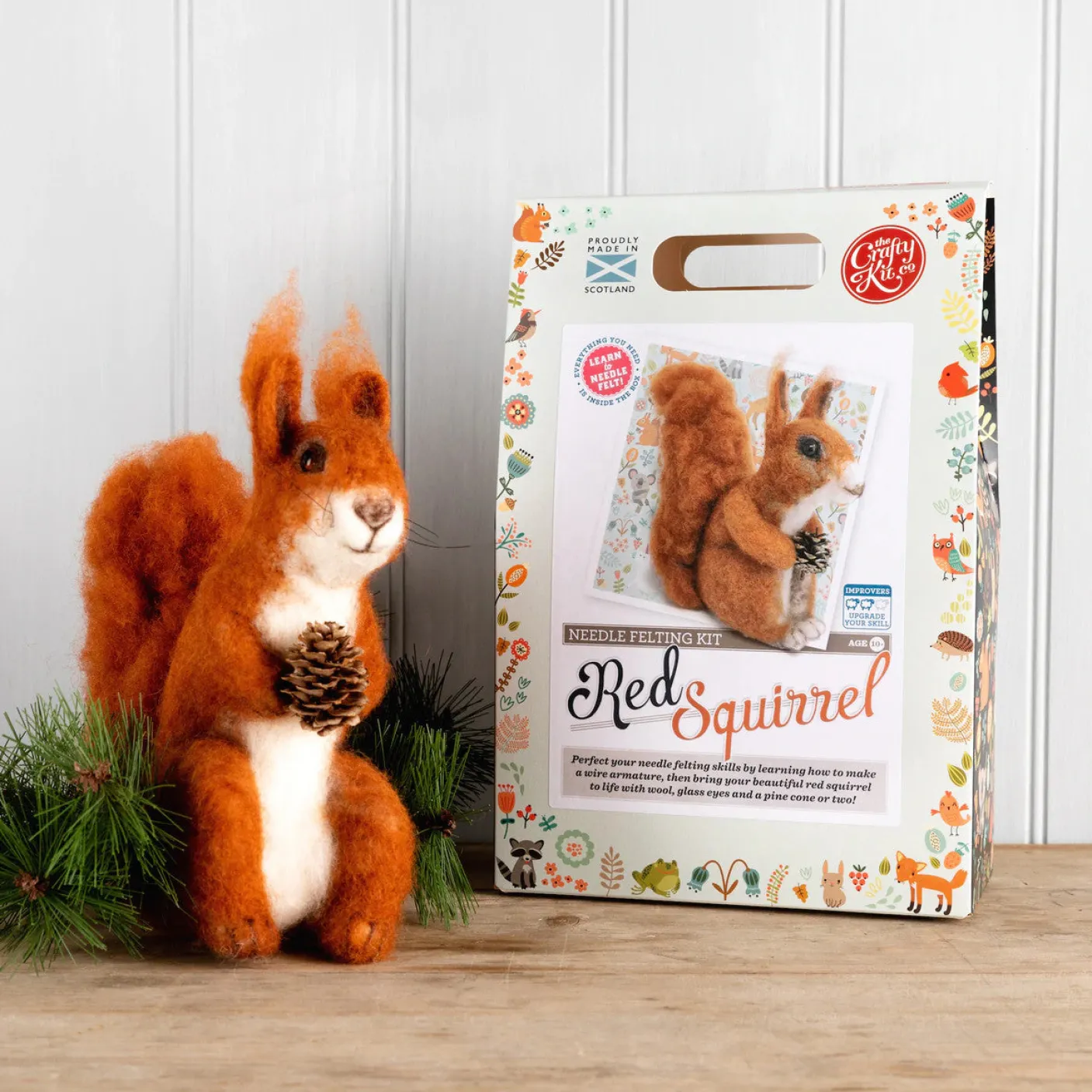 Red Squirrel Needle Felting Kit