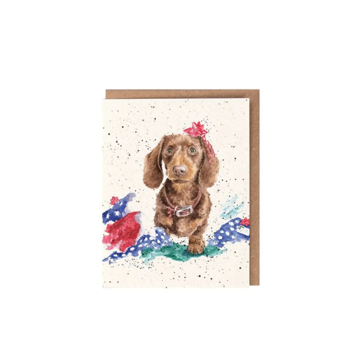 'It Was The Cat' Dachshund Christmas Gift Enclosure Card