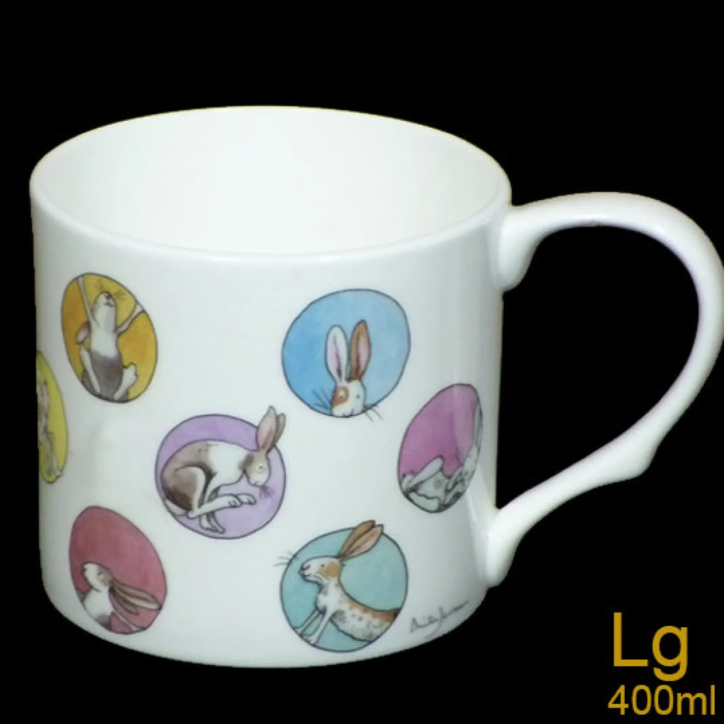 Polka Dot Bunny Large Mug
