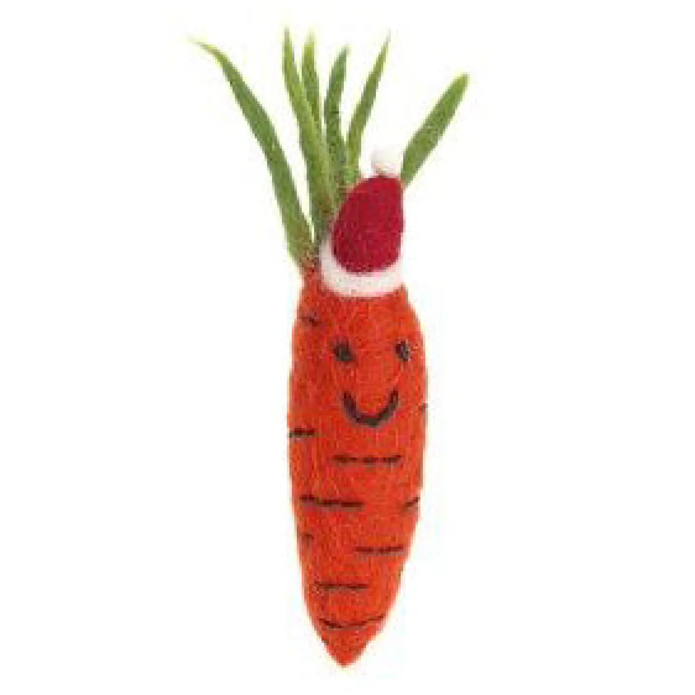 Christmas Carrot with Hat Felt Decoration