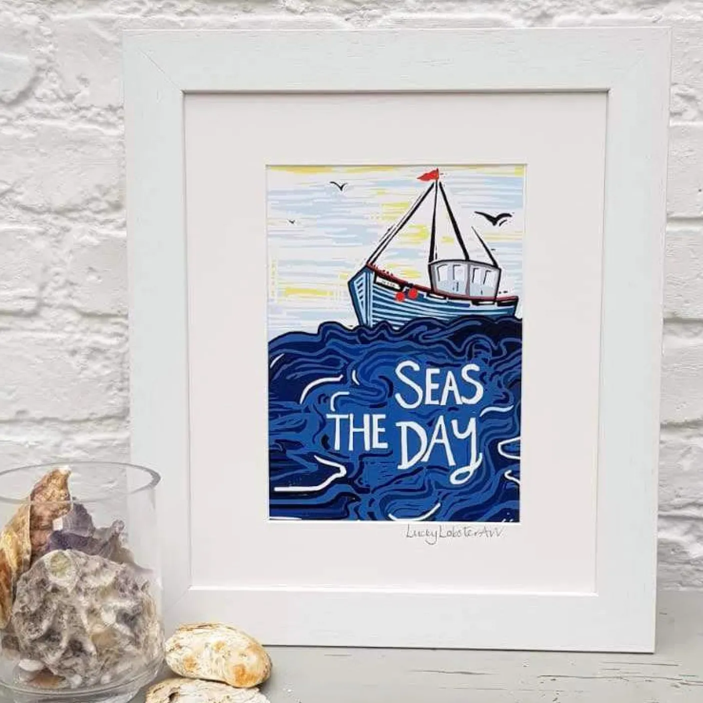 Seas the Day Print Framed