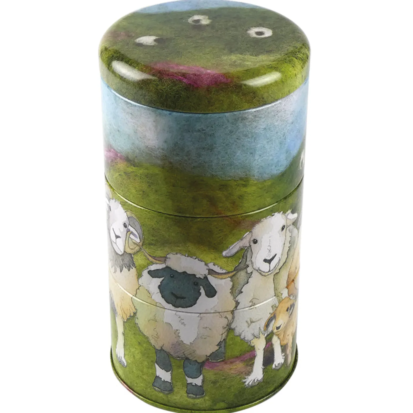 Felted Sheep Set of 3 Stacker Tins