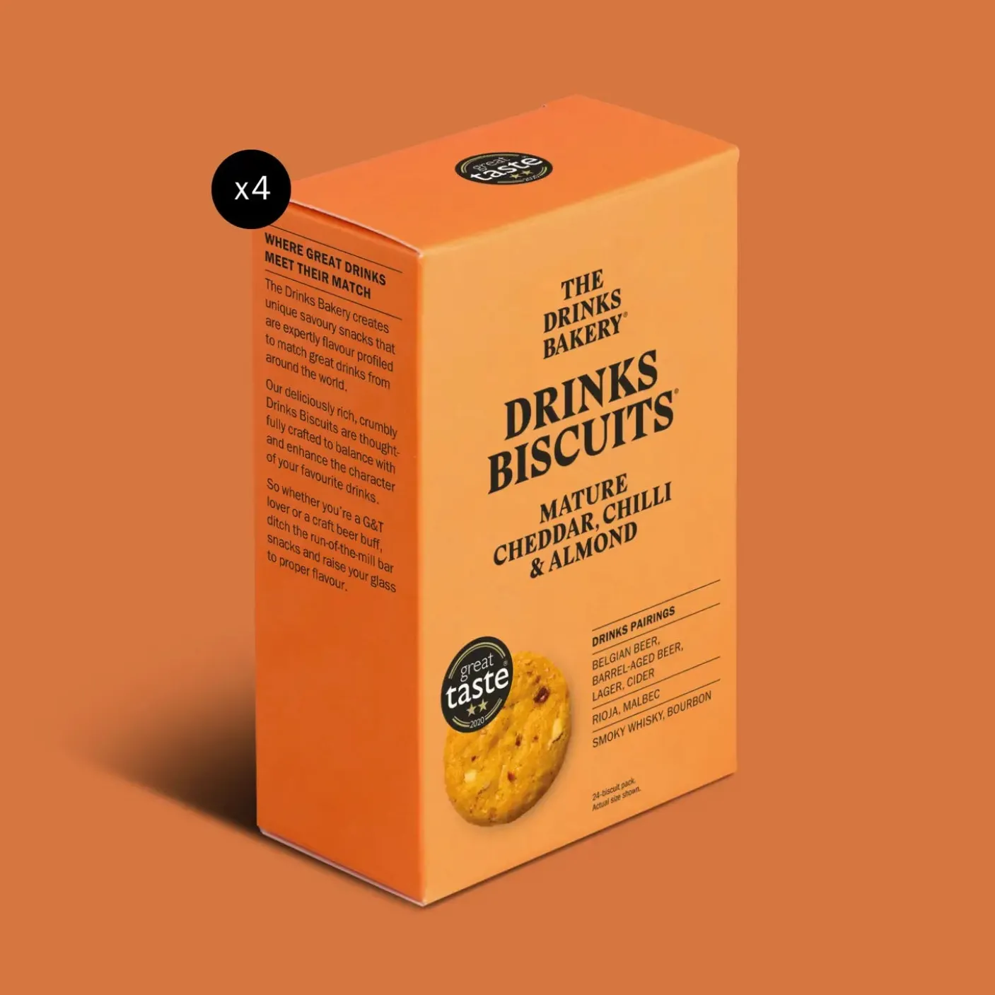 Mature Cheddar, Chilli and Almond Drinks Biscuits 110g