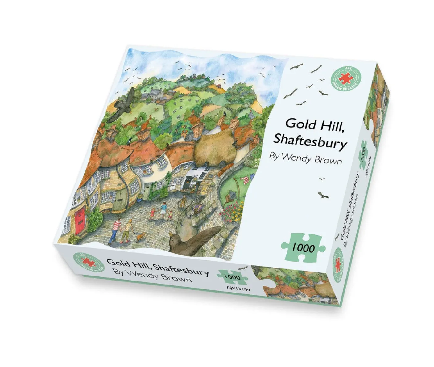 Gold Hill, Shaftsbury 1000 Piece Jigsaw Puzzle