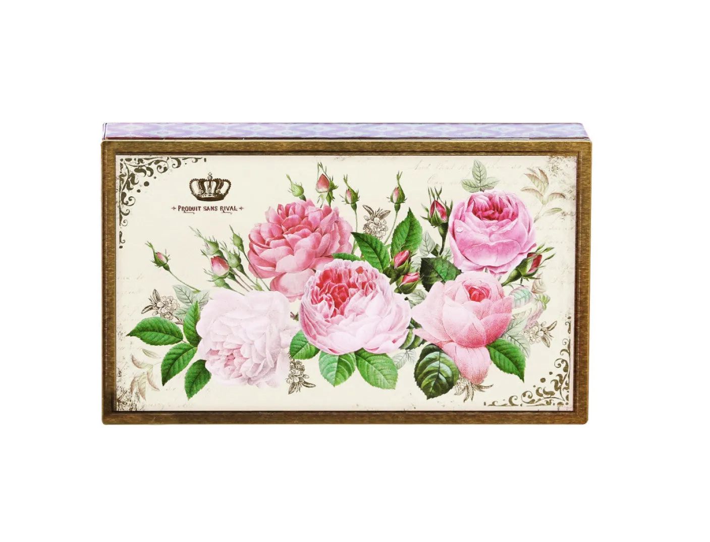Nostalgia Roses Hinged Lid Tin