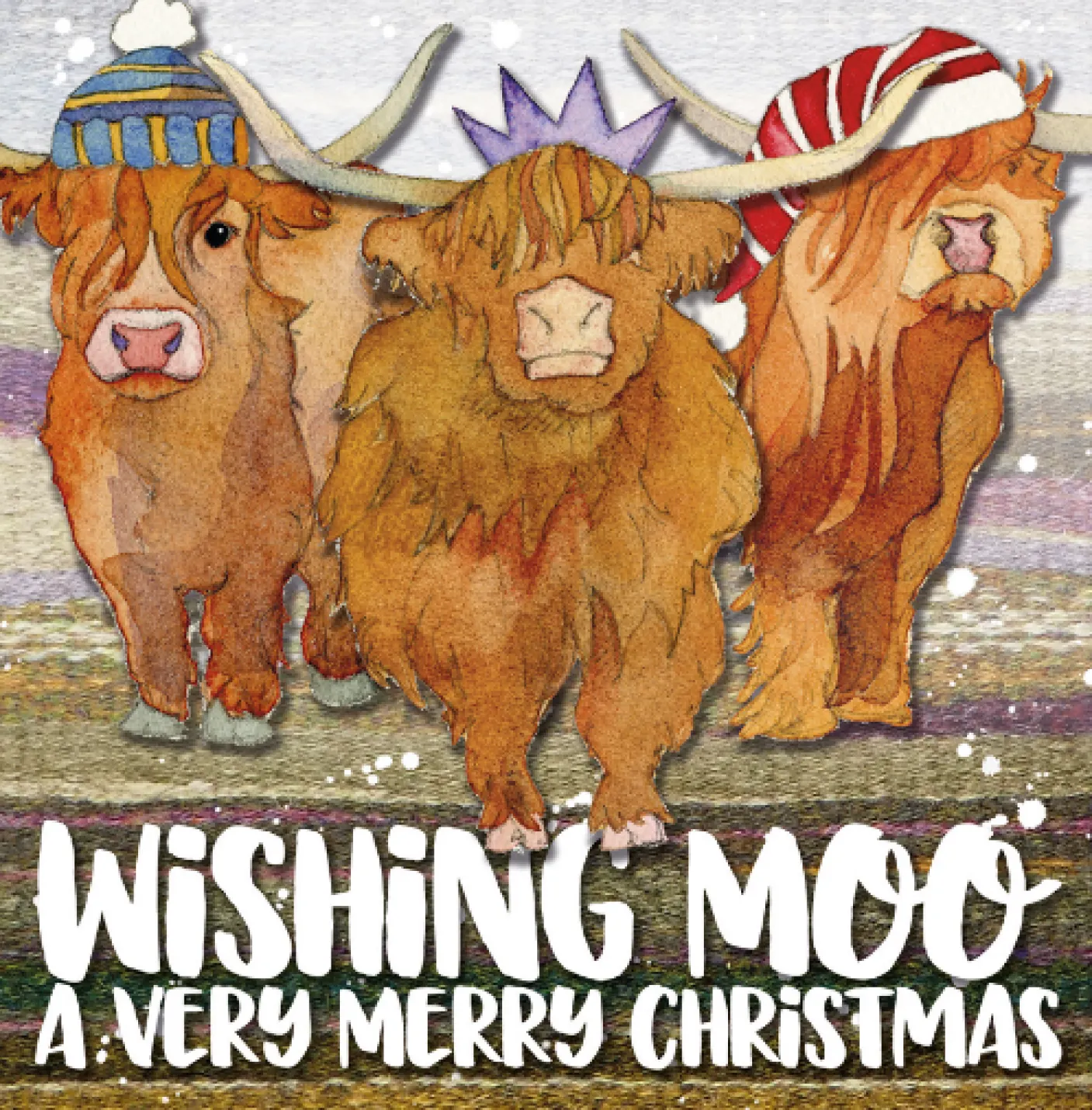 Highland Coos Pack of 6 Christmas Cards