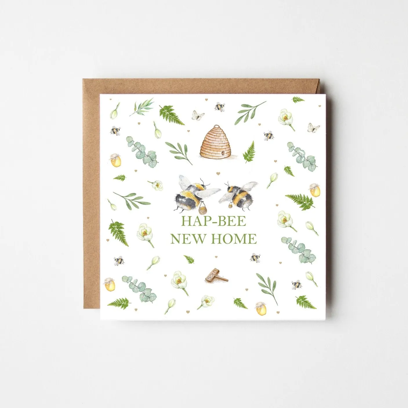 'Hap-Bee New Home' Card