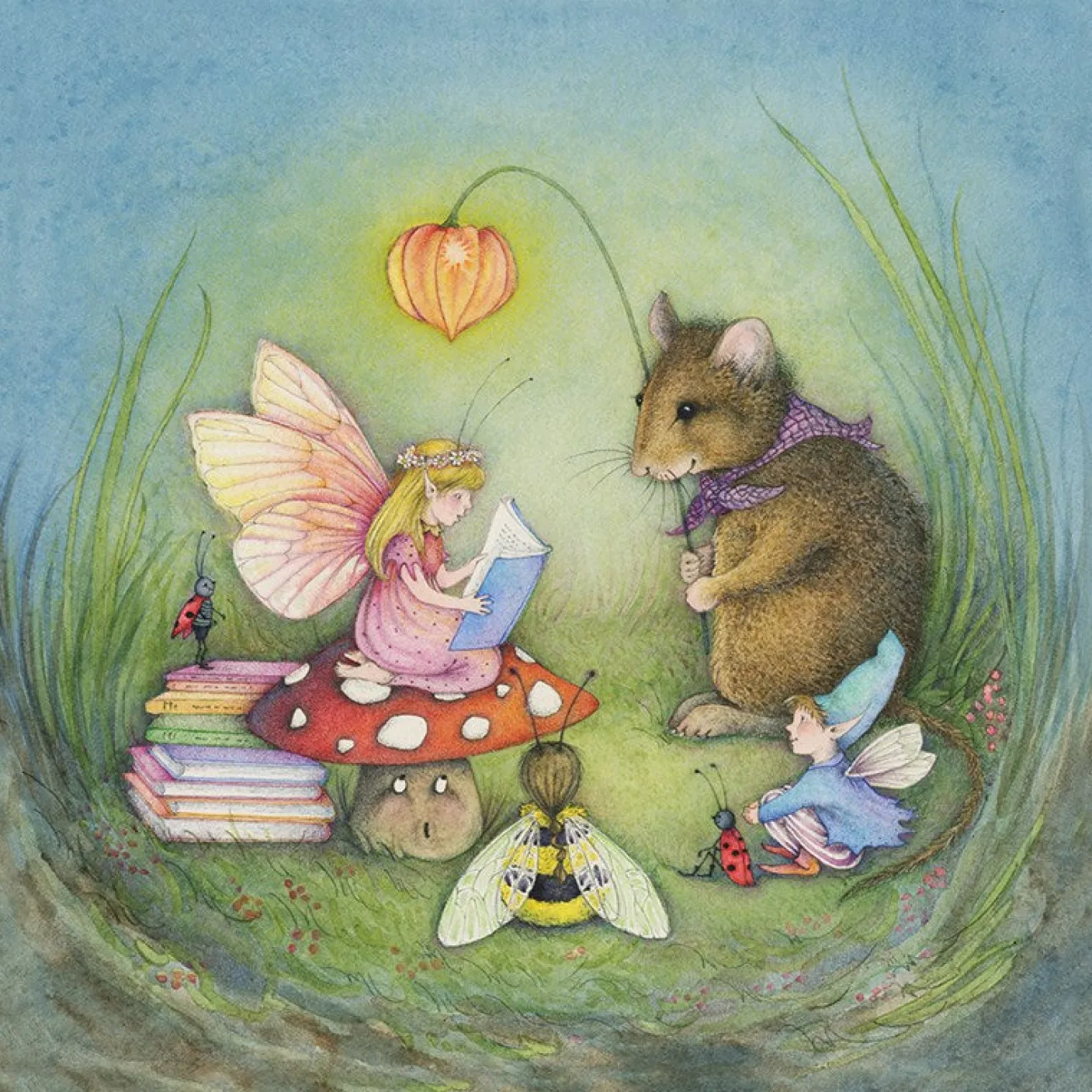 The Book Faeire Greeting Card