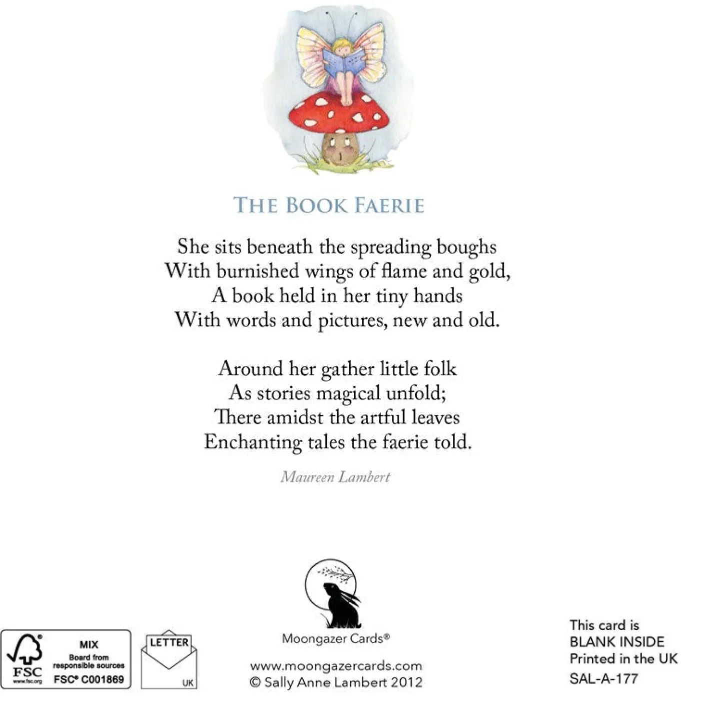 The Book Faeire Greeting Card