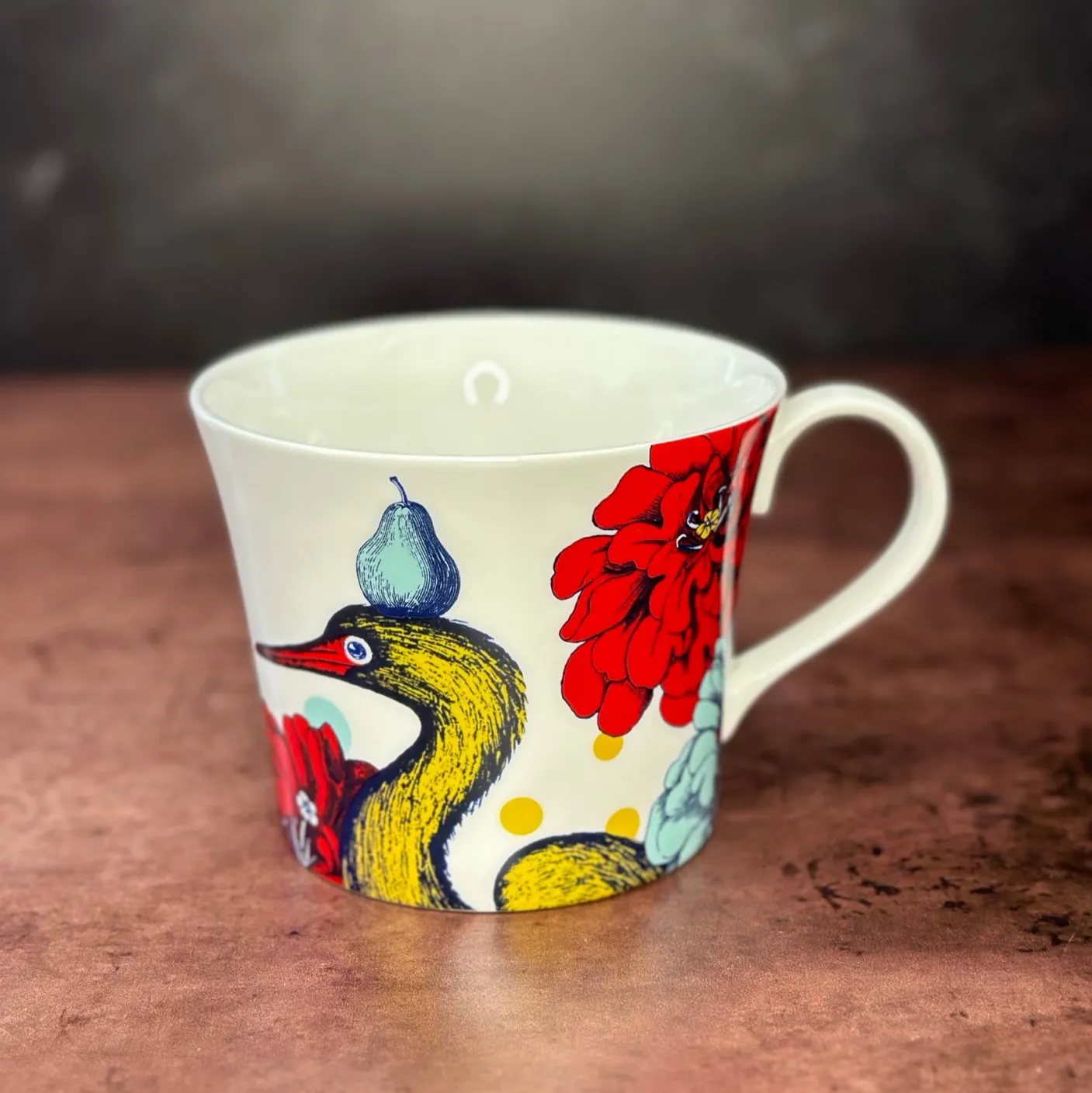 Arcadia Heron Bone China Mug