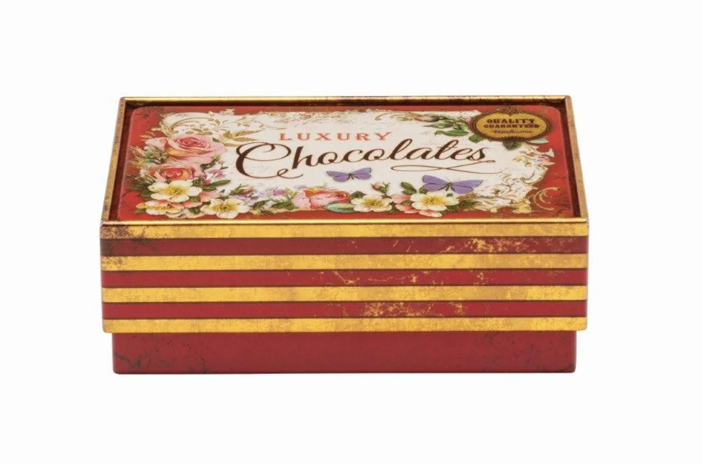 Nostalgia Red Chocolates Small Rectangular Tin
