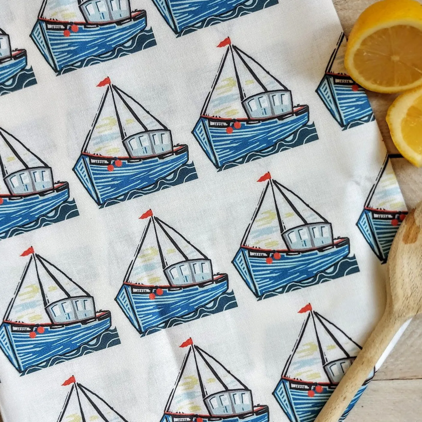 Sailing Boats Tea Towel