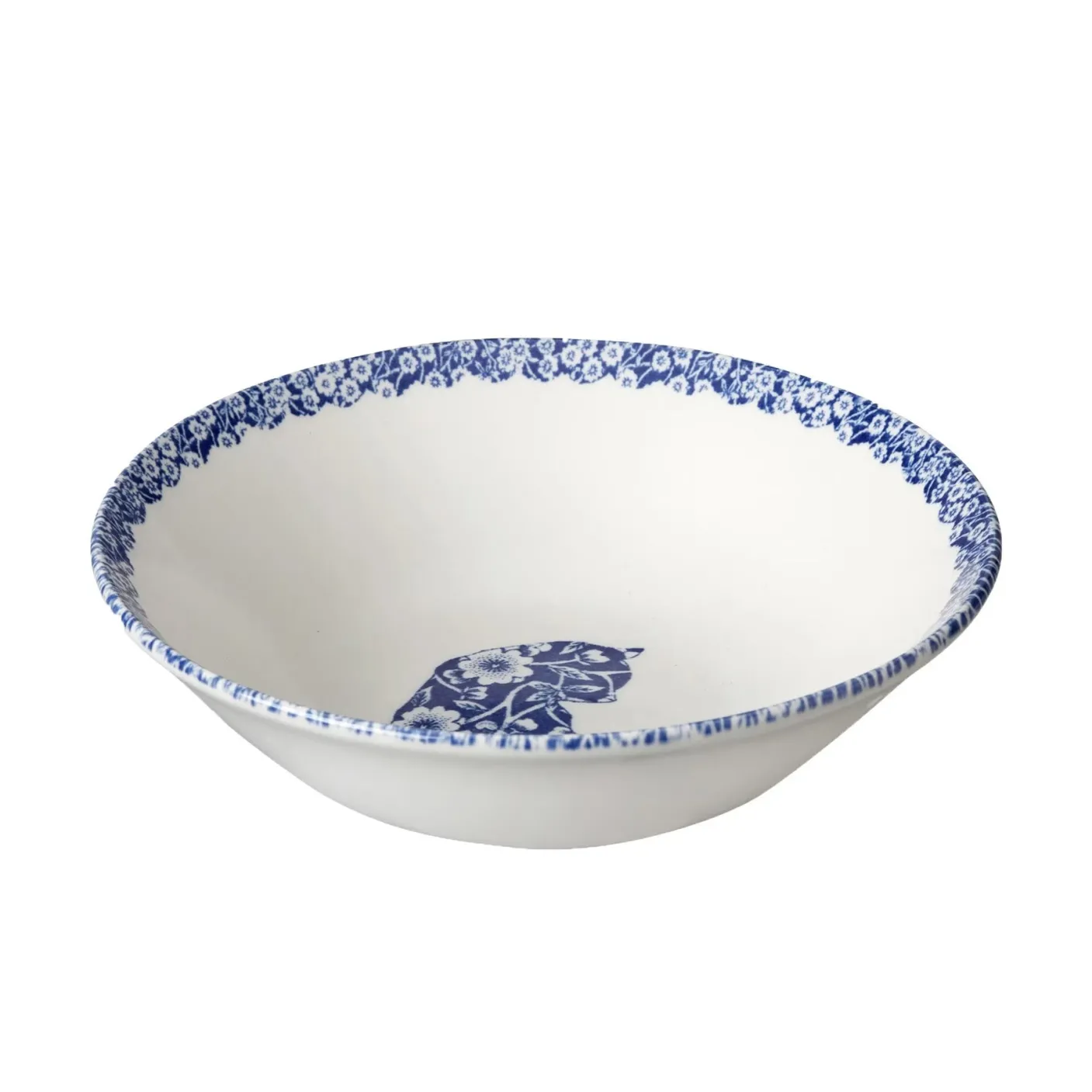 Blue Calico Cats Cereal Bowl