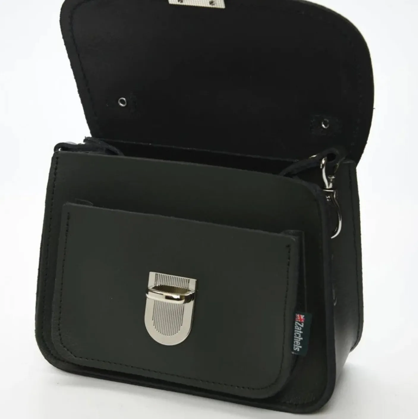 Zatchels Handmade Leather Luna Ivy Green Small Handbag