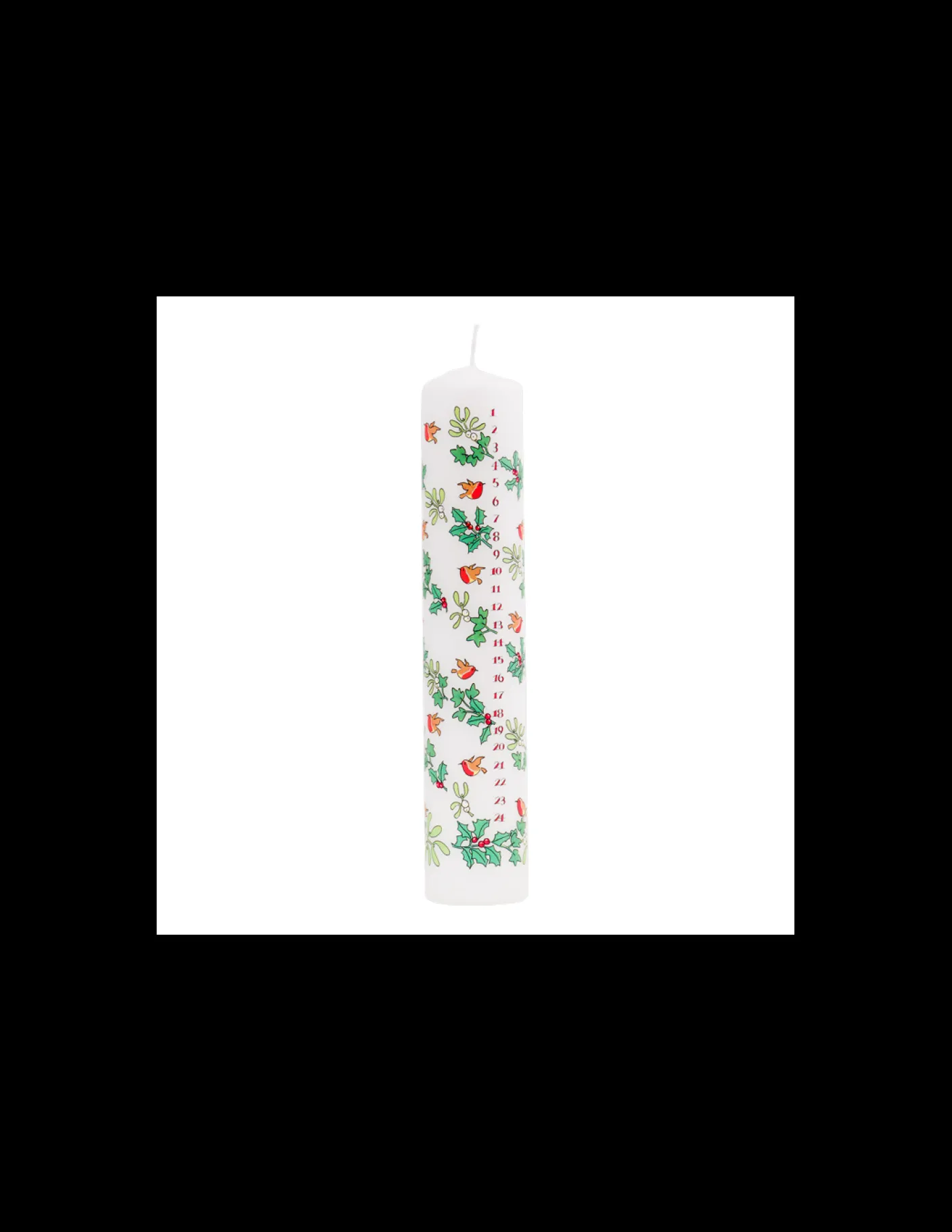 Holly & Ivy Pillar Advent Candle