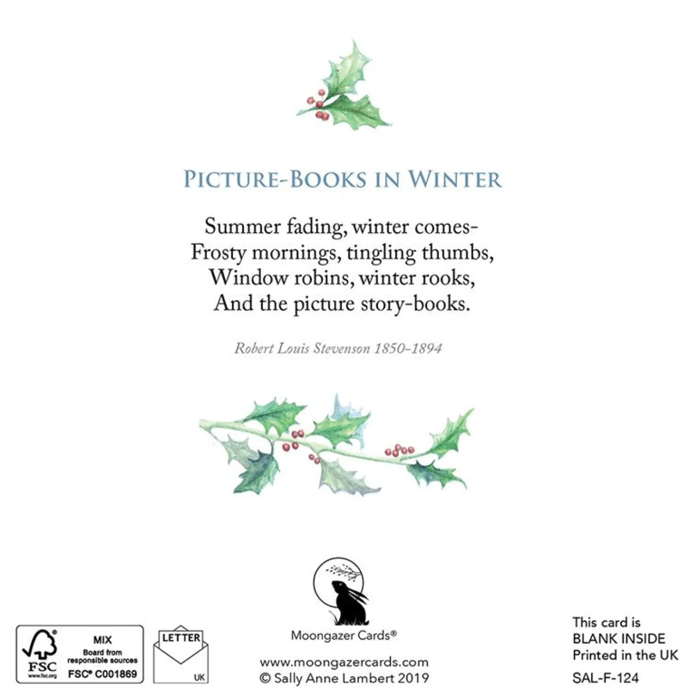 Picture Books in Winter Robin Greeting Card