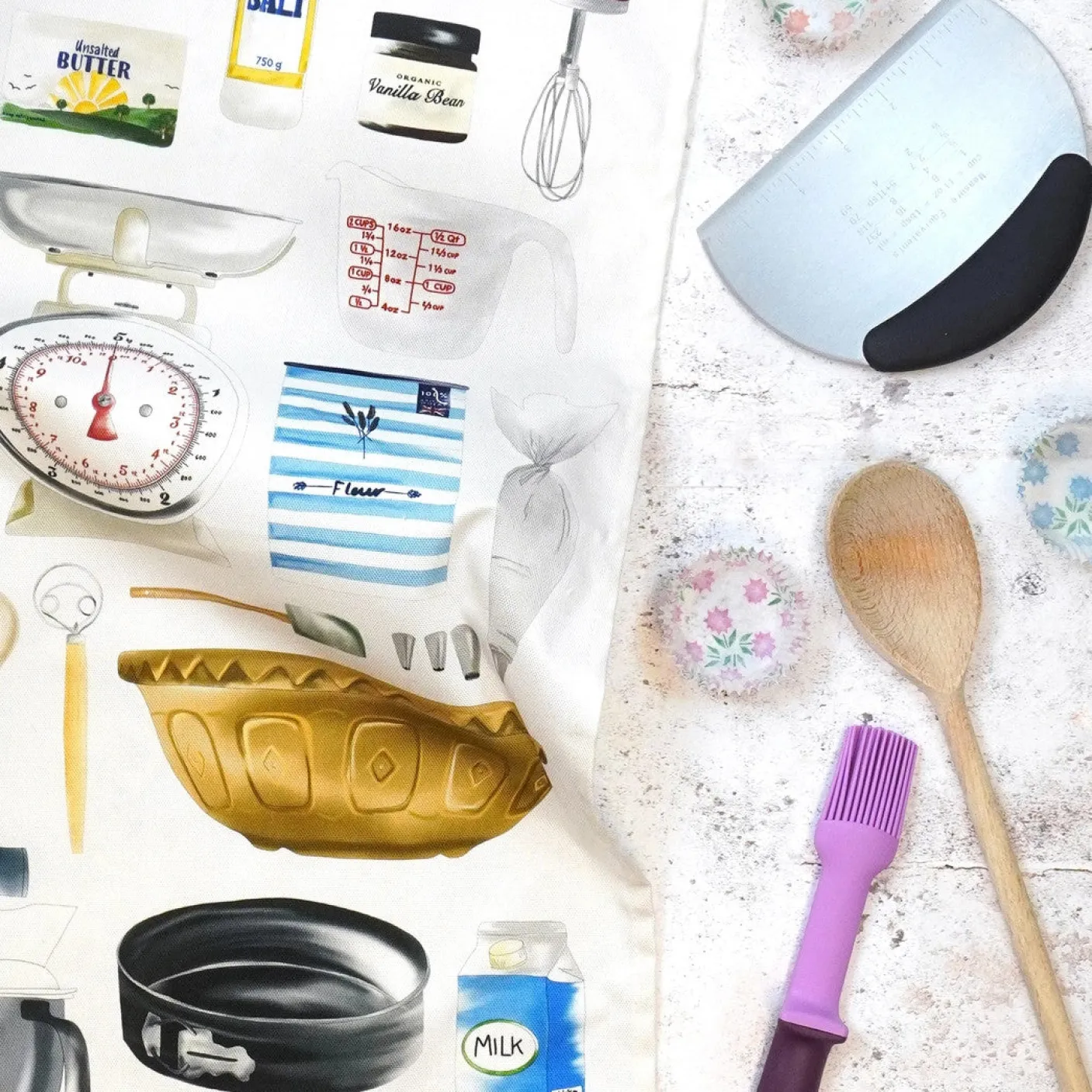 Time to Bake Tea Towel by Corinne Alexander