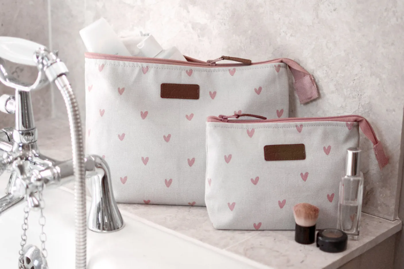 Hearts Makeup Bag
