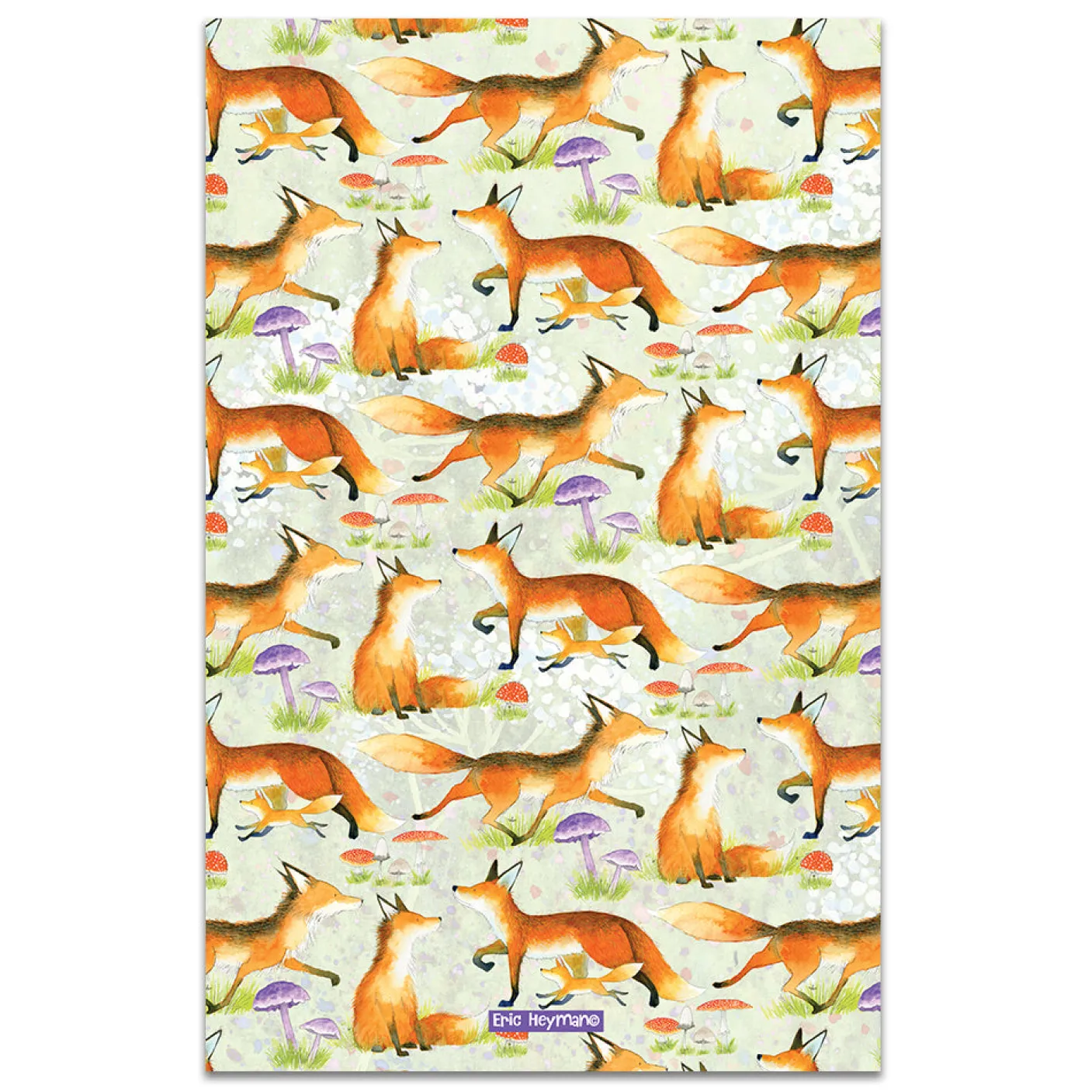 Foxes Tea Towel