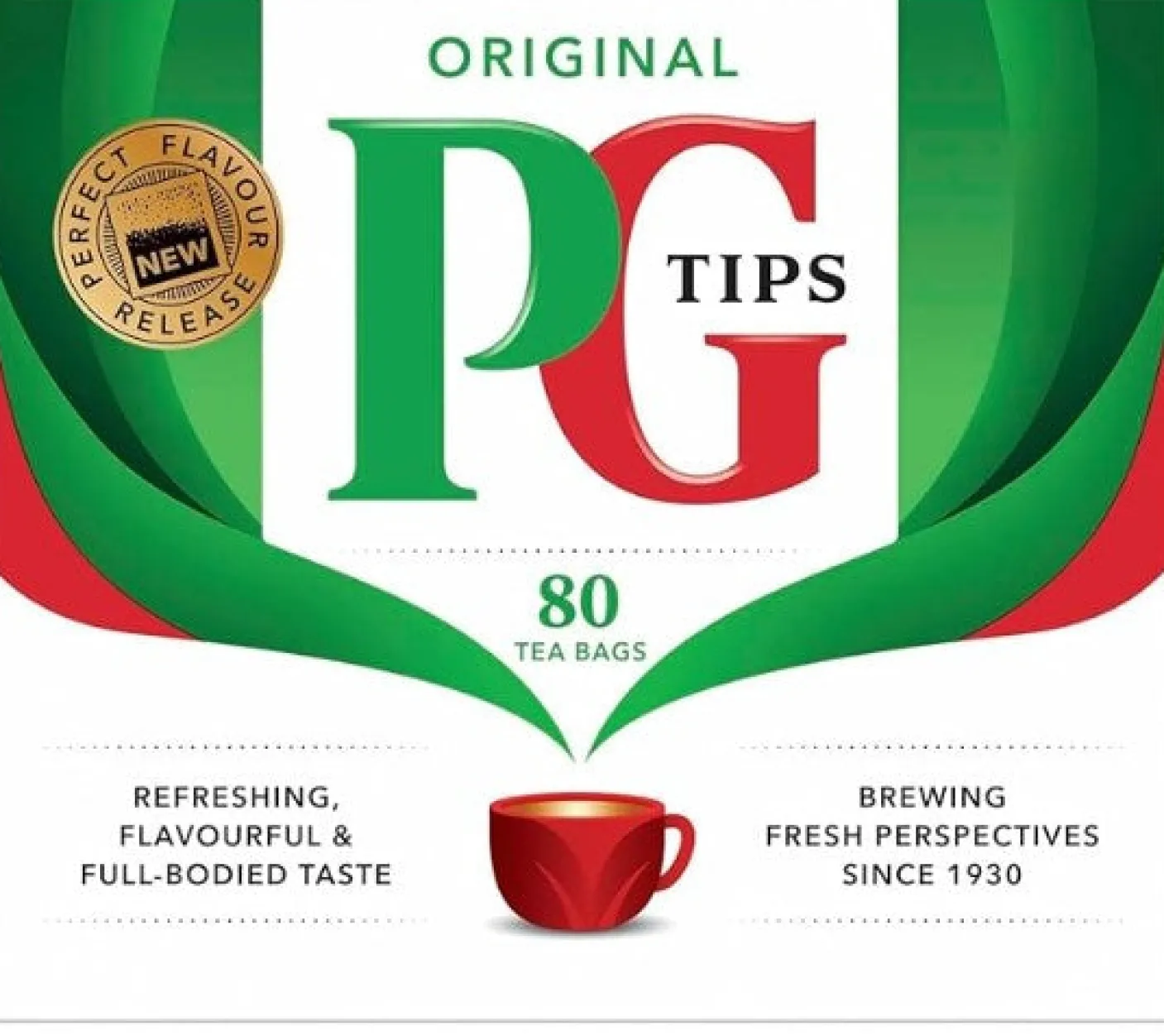 PG Black, Non Pyramid Teabags, 80ct