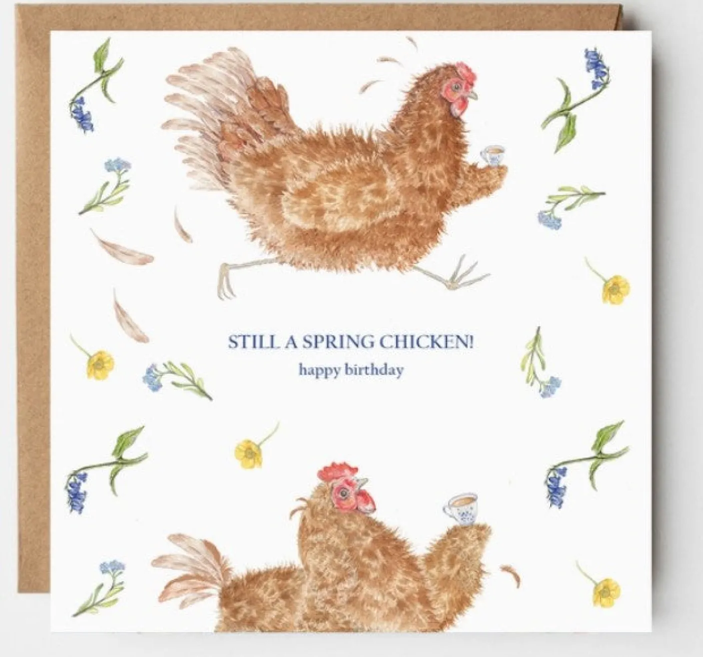 'Still A Spring Chicken' Birthday Card