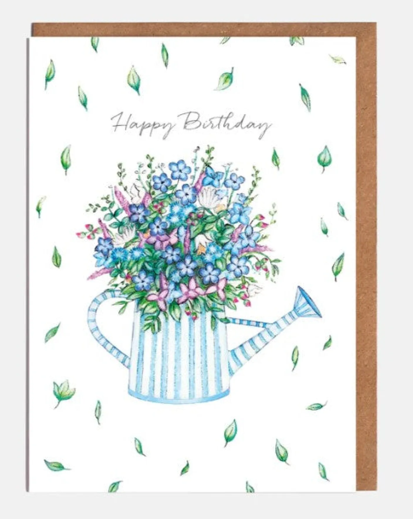 Watering Can Floral  Birthday Card