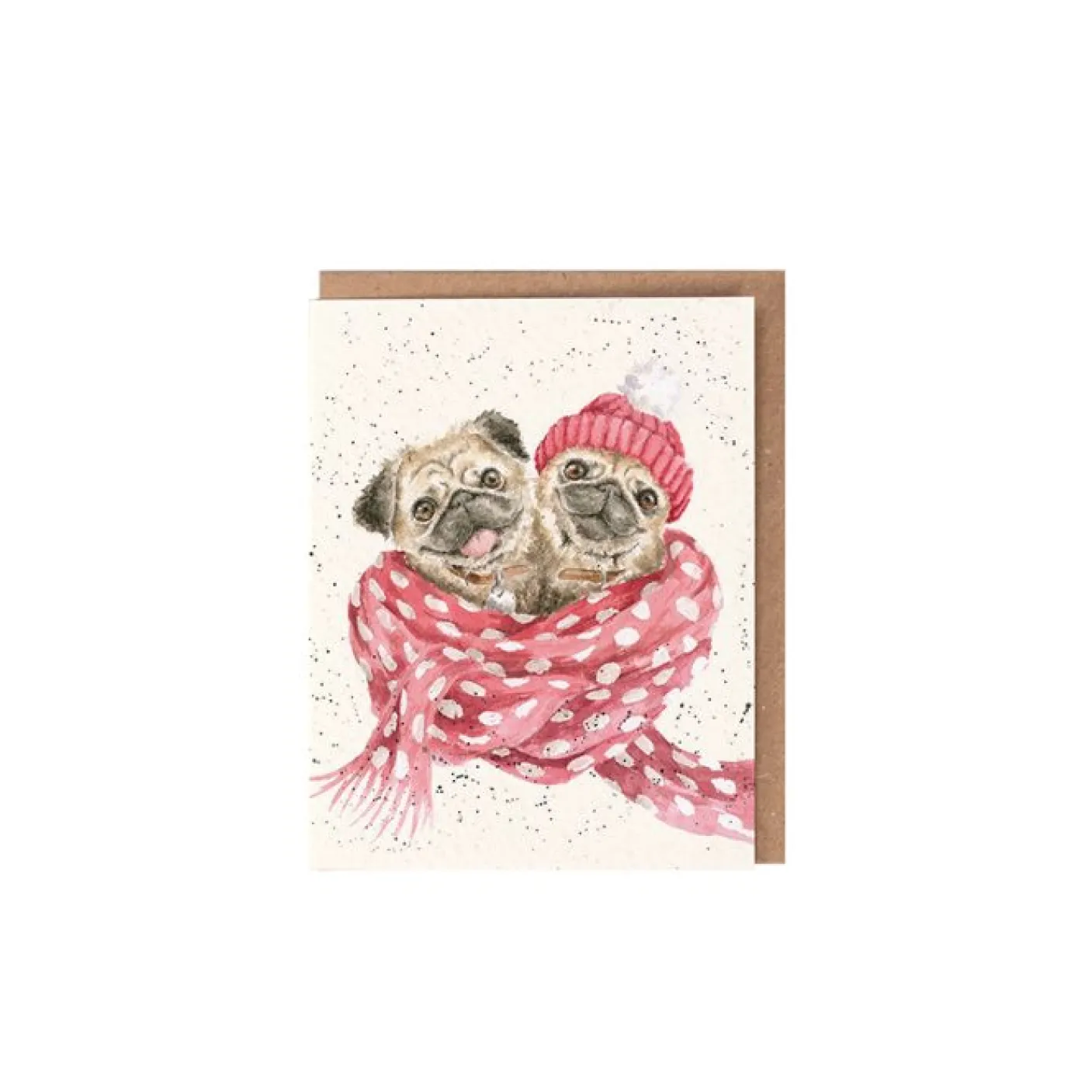 'Snug As A Pug' Christmas Gift Enclosure Card