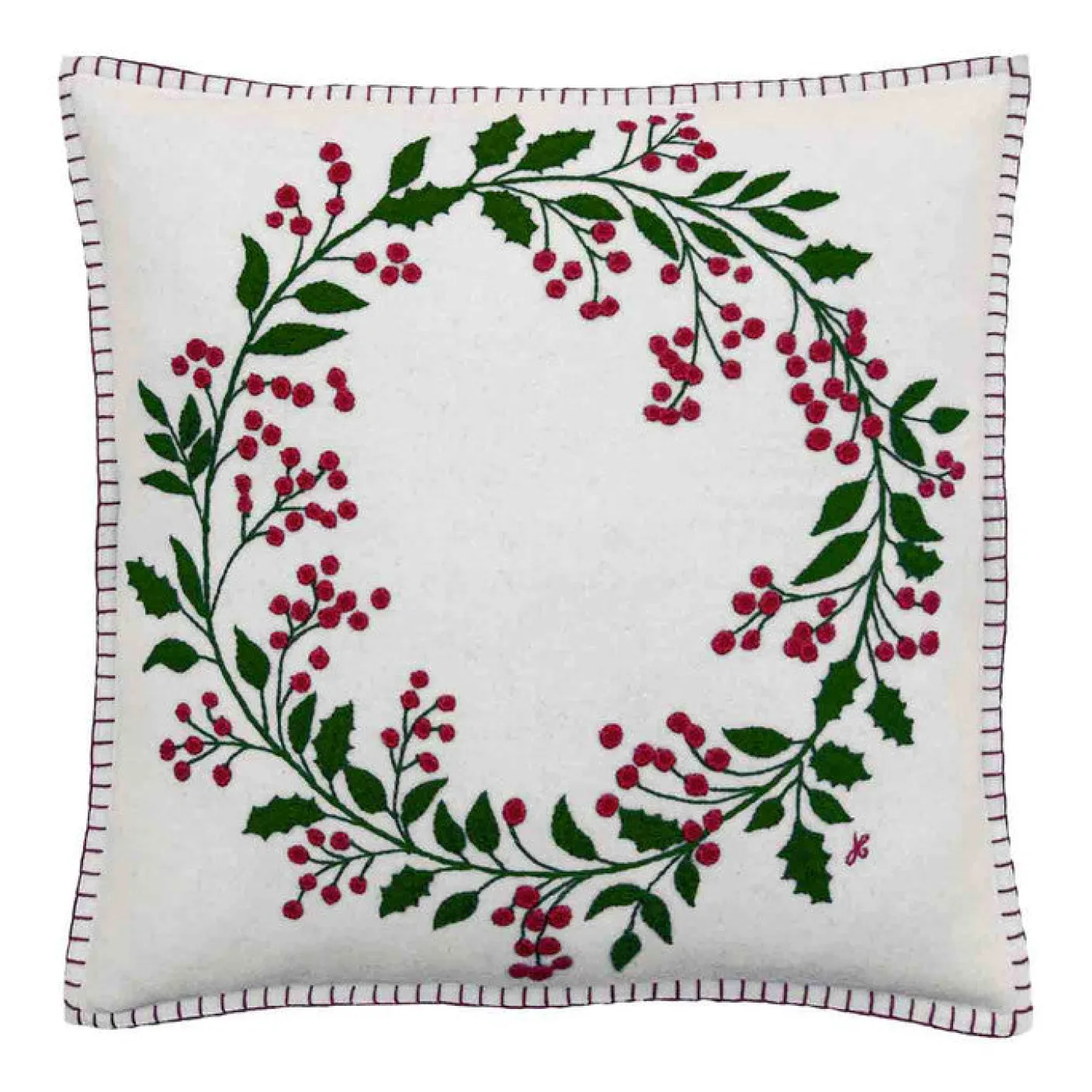 Berry Wreath Pillow