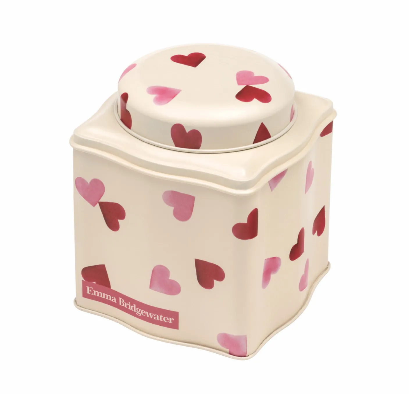 Pink Hearts Dome Lid Wavy Caddy