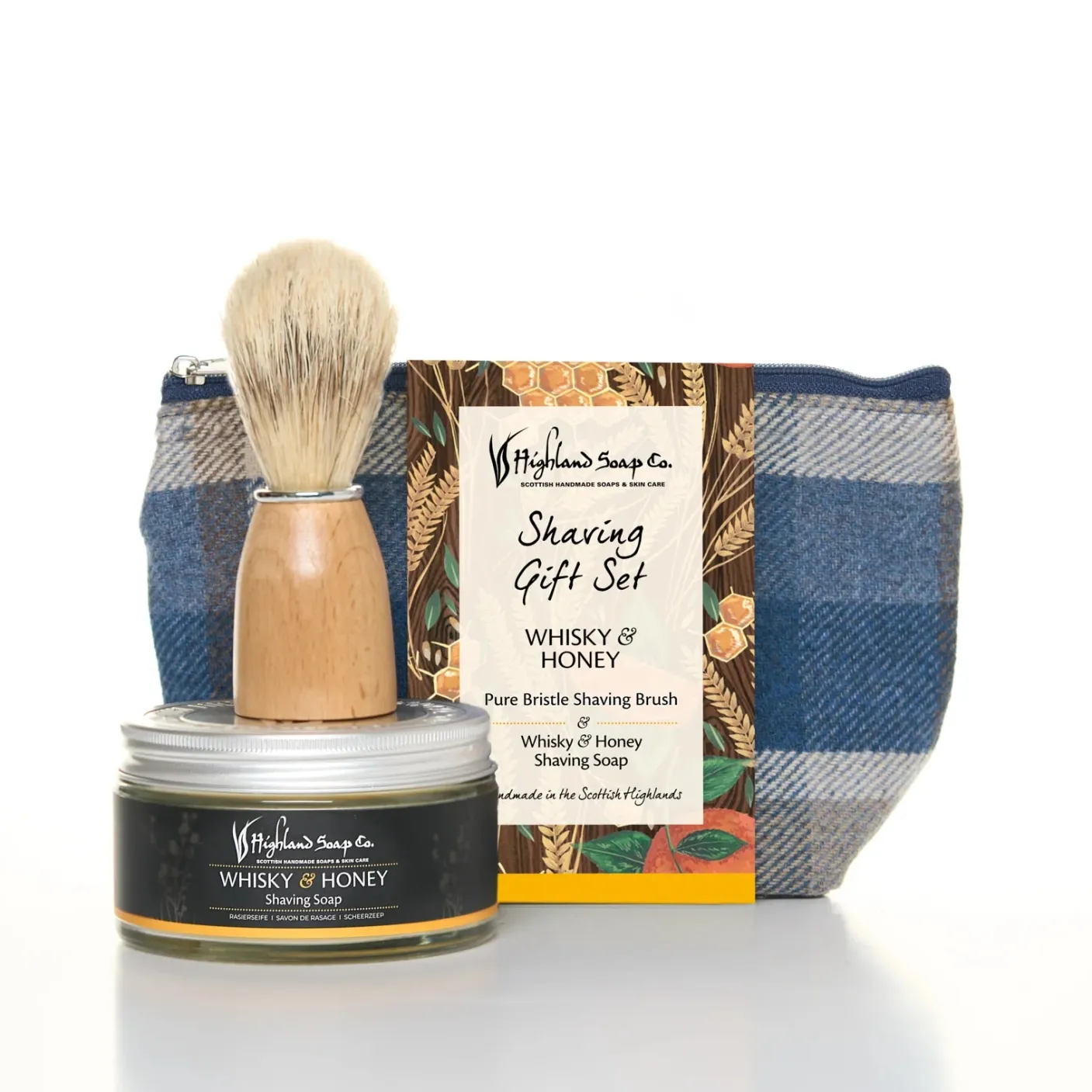 Whisky & Honey Wash Bag & Shaving Kit