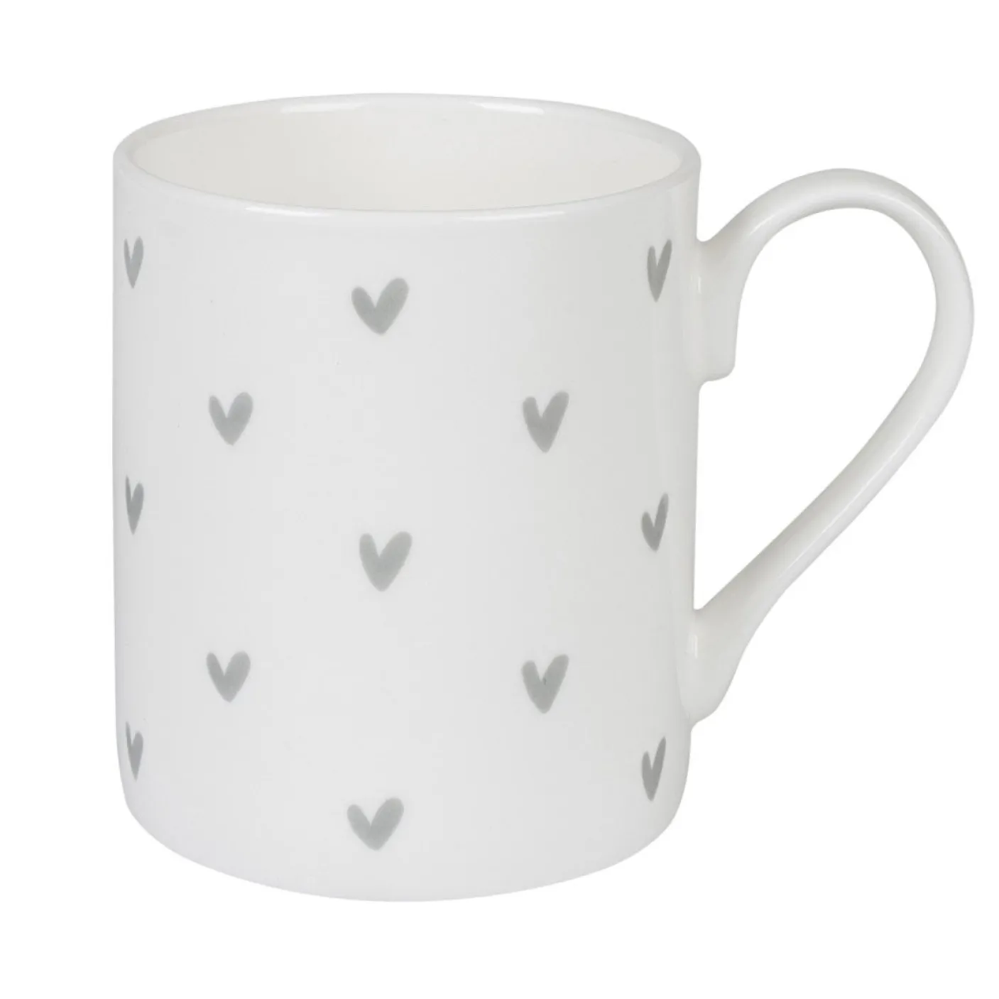 Hearts 'Grey' Mug