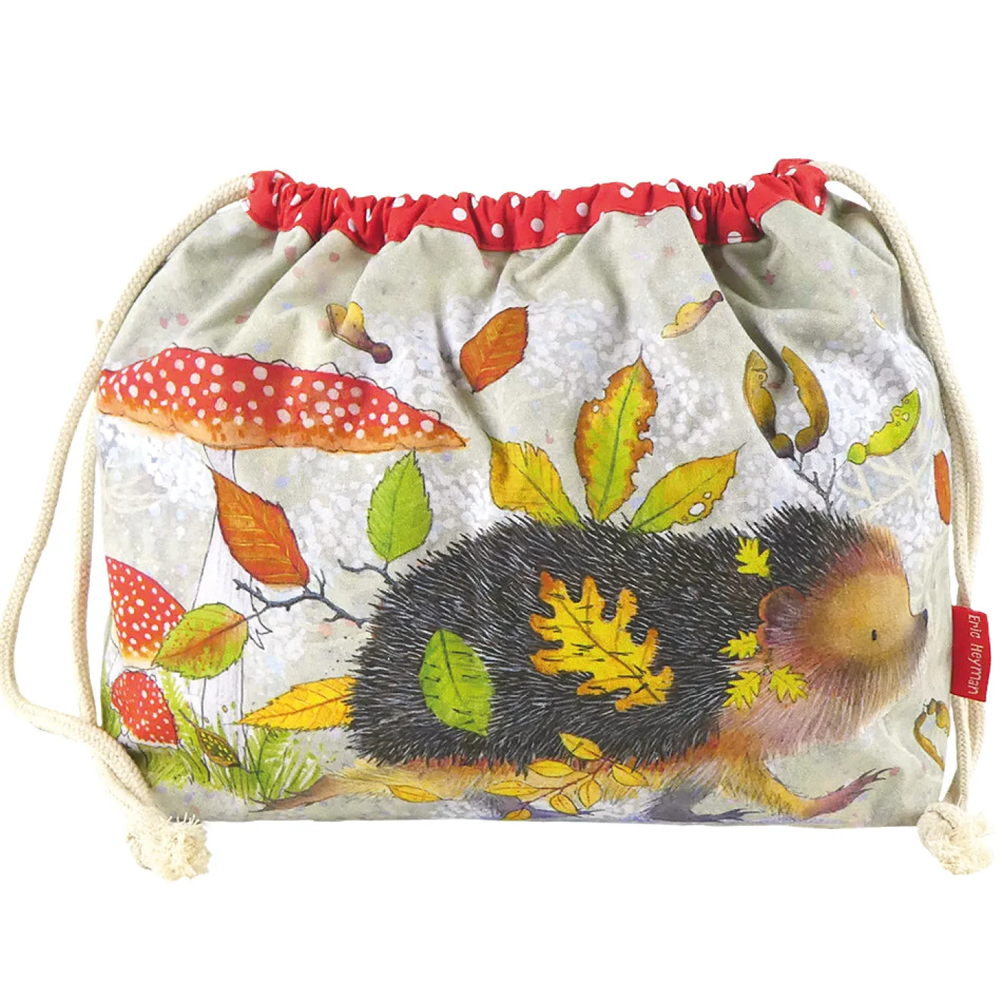 Hedgehog Drawstring Cotton Bag