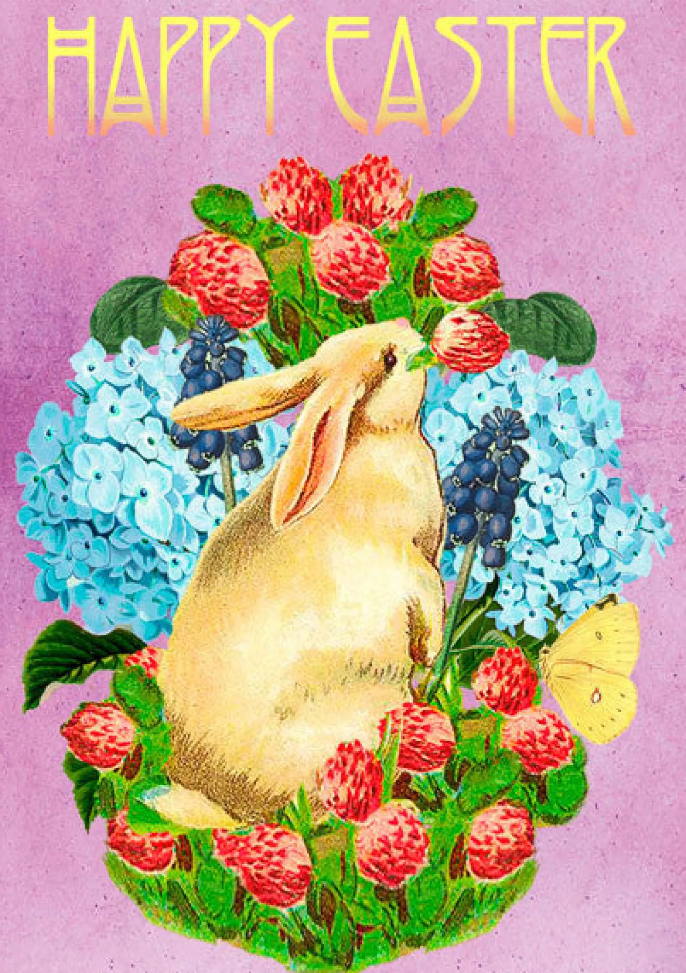 Bunny & Bluebells Easter Card