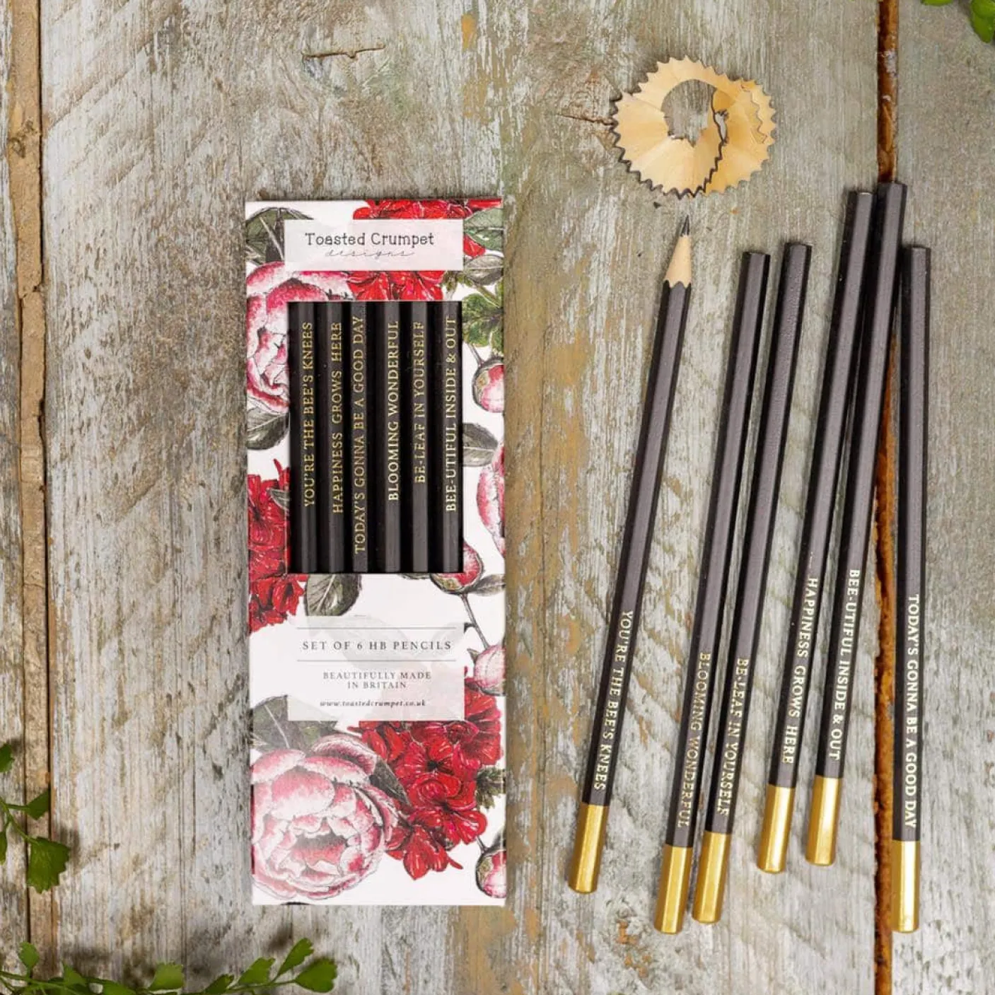 In Full Bloom Set of 6 Pencils