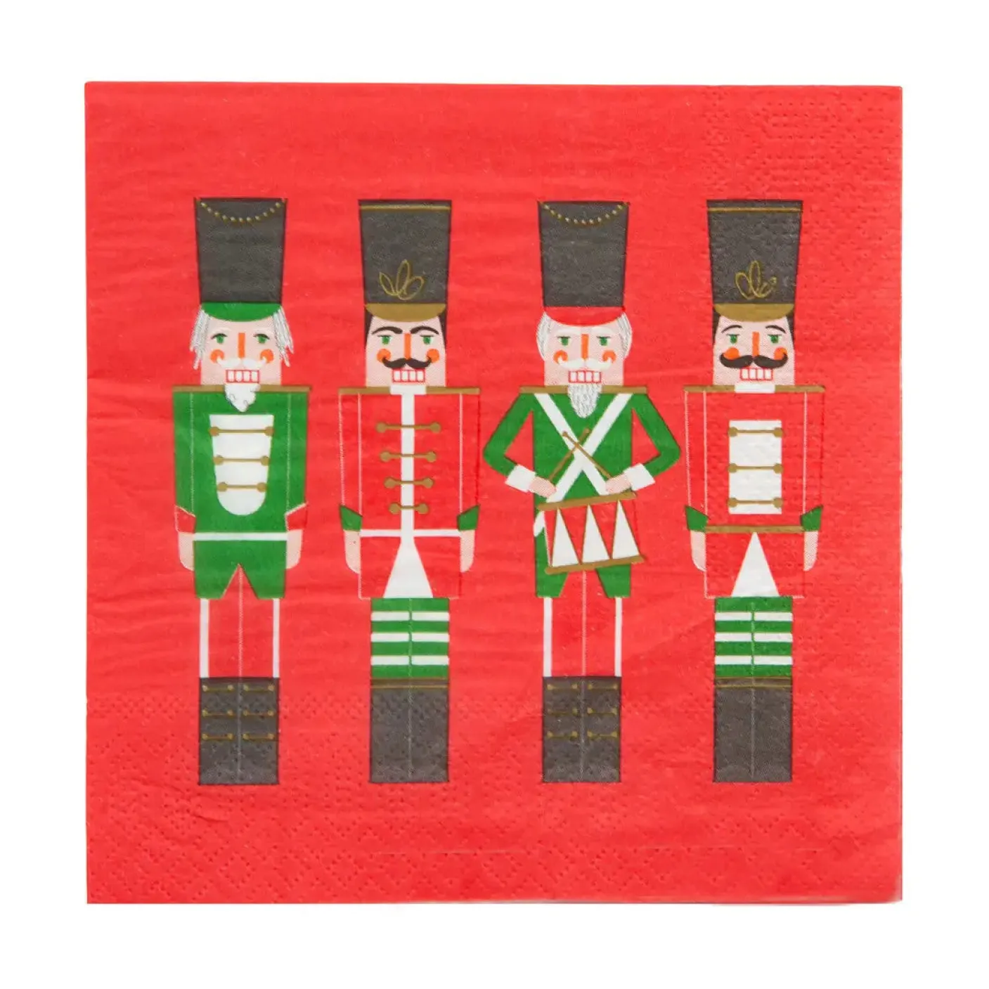 Red Nutcracker Christmas Napkins - 16 pack