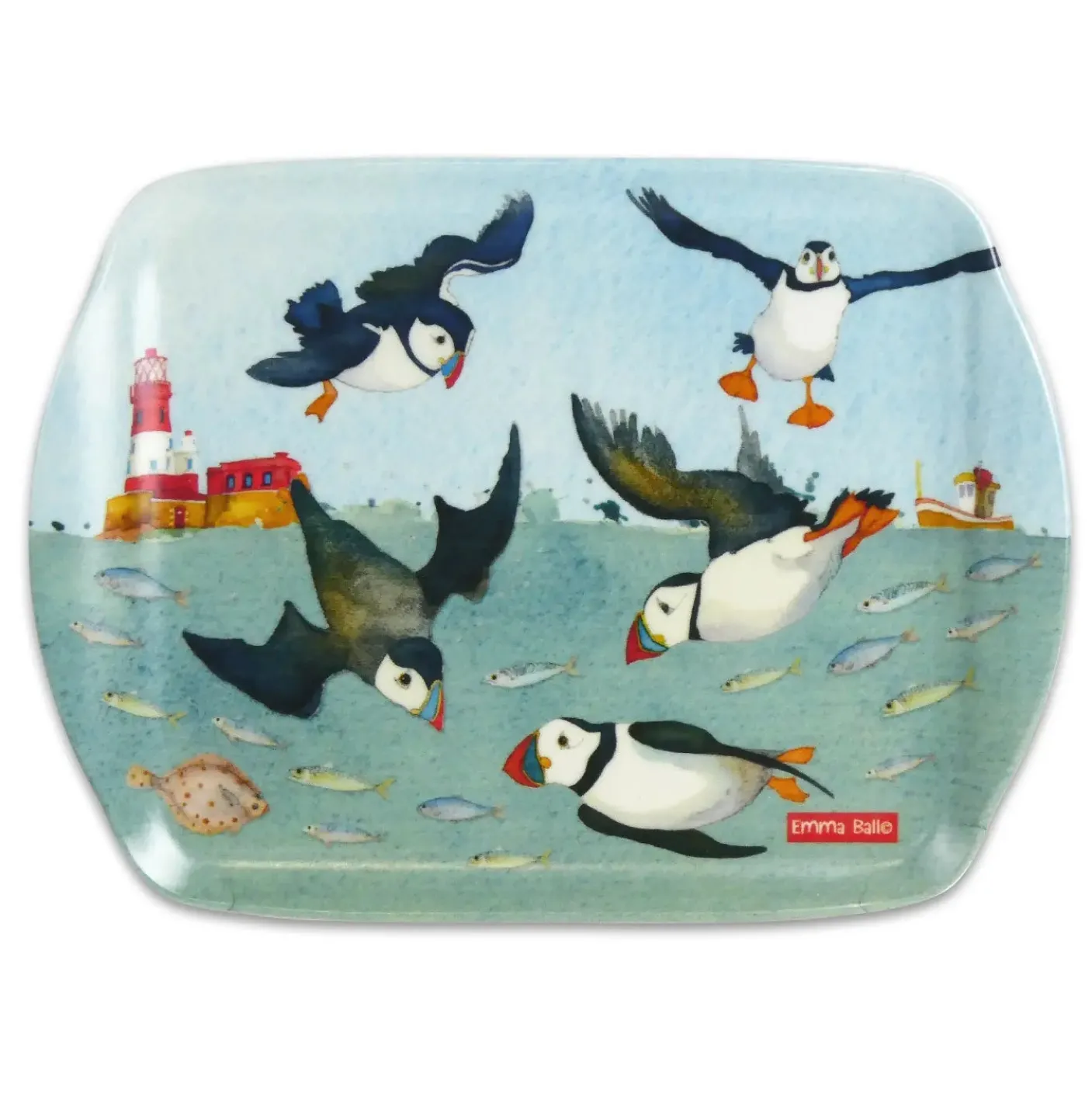 Diving Puffins Melamine Scatter Tray