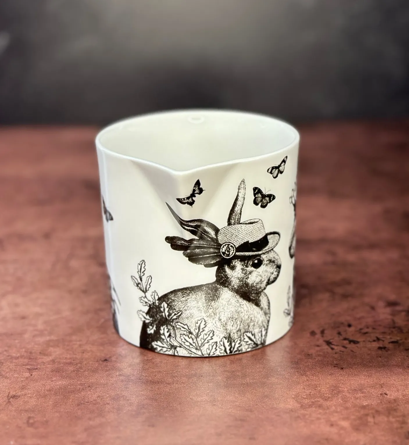 Sunday Best Rabbits Bone China Jug- White