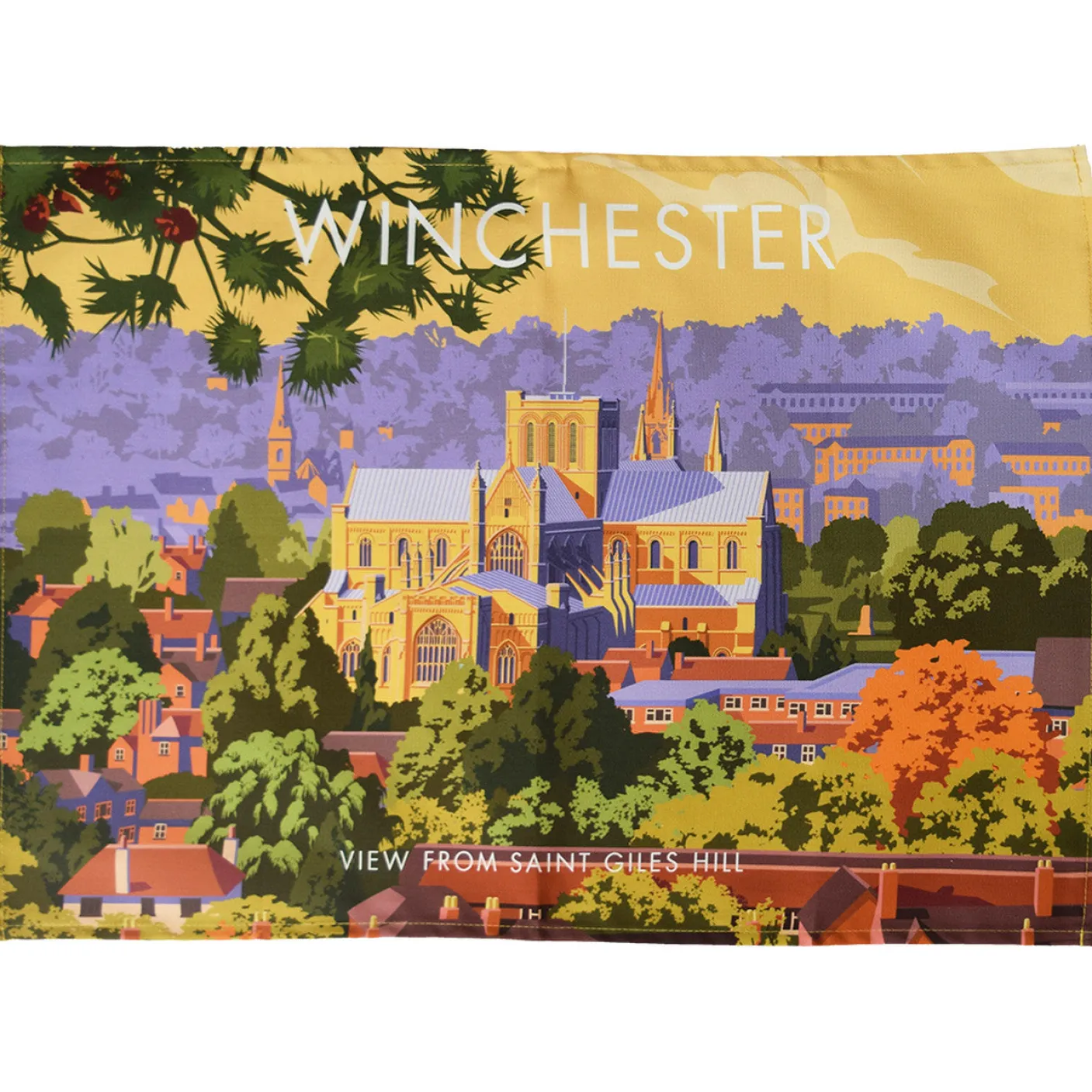 Winchester (view from St Giles Hill) Tea Towel